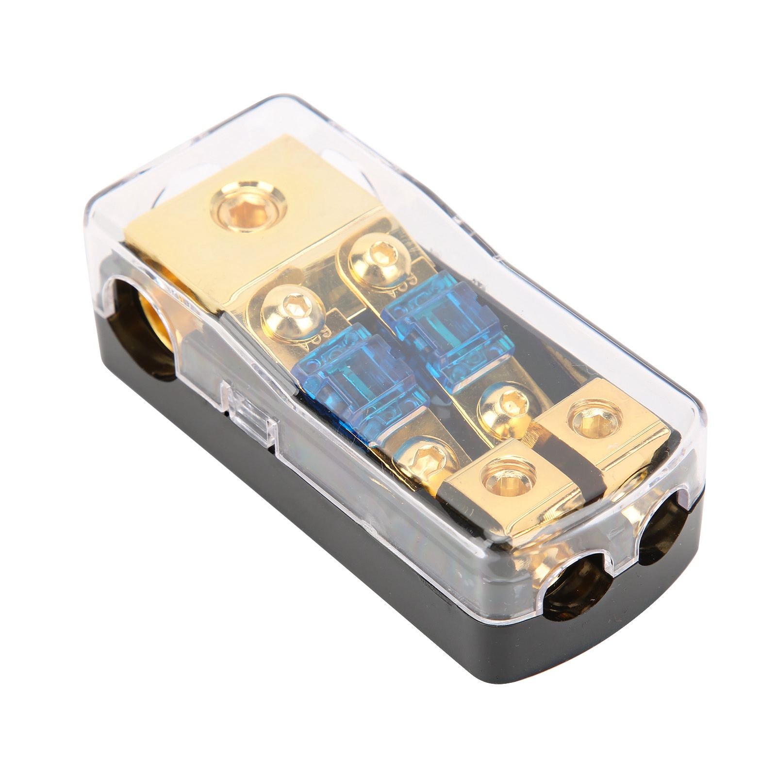 60-a-stromverteilerblock Mit 1 Eingang Und 2 Ausgängen, Auto-audio-splitter, Kupfer-erdungssicherungshalter