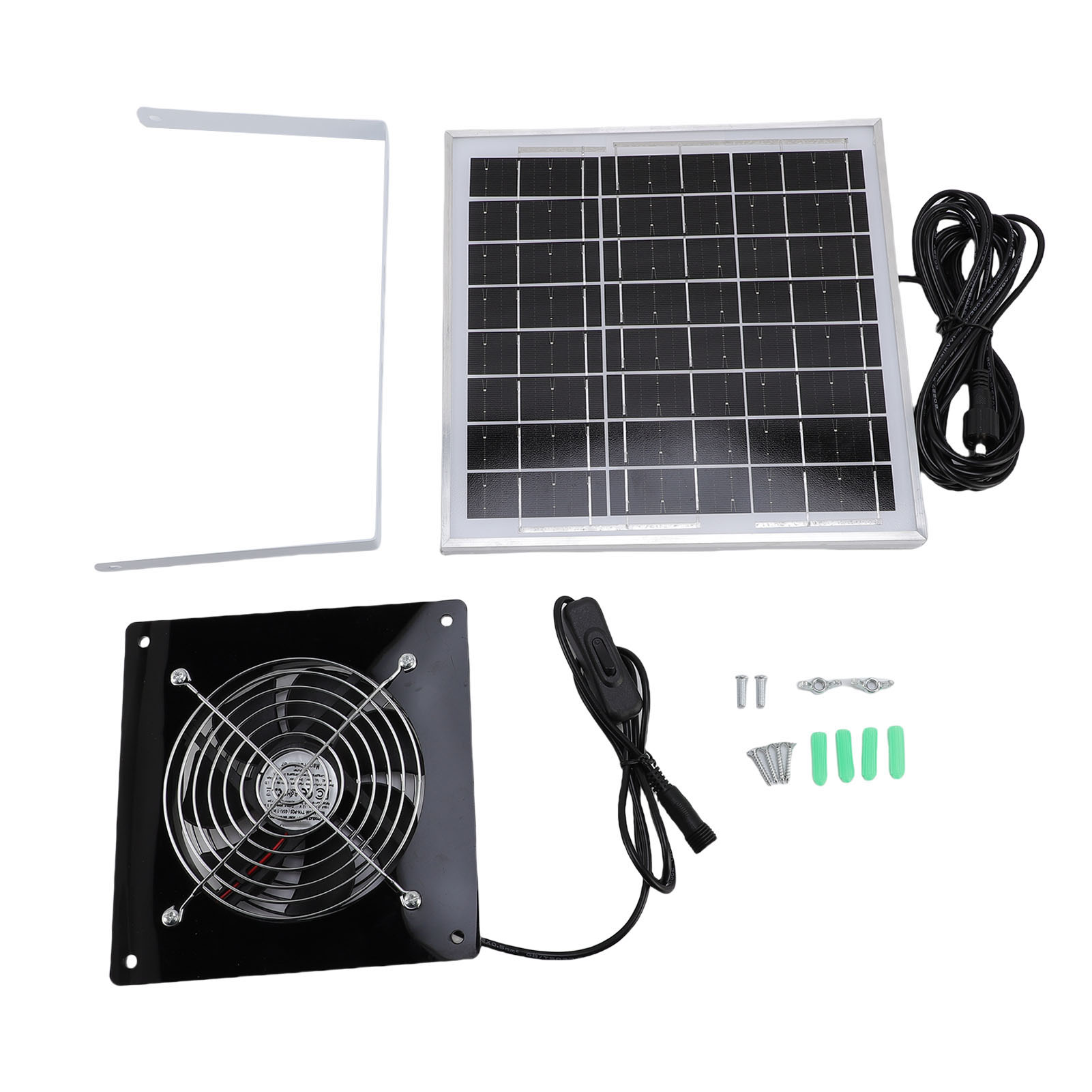 Solarbetriebener Abluftventilator, 8-w-panel Und Hochgeschwindigkeitsbelüftung Für Gewächshäuser, Hühnerställe, Gartenhäuser Und Tierzwinger.