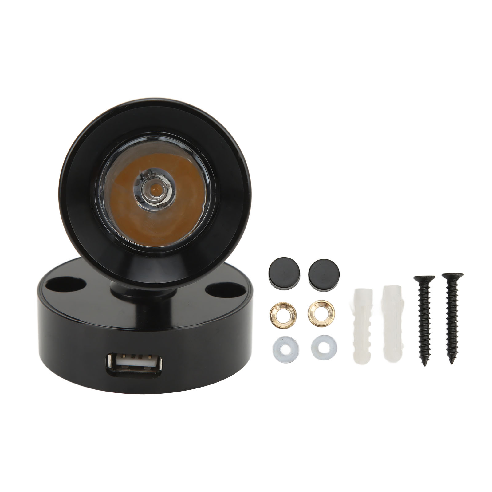 Led-leselampe Für Wohnmobile Mit Dimmer Per Knopfdruck, Usb-anschluss, Wandhalterung, Für Auto, Wohnwagen, Wohnmobil, Boot, Schwarz, Warmweiß