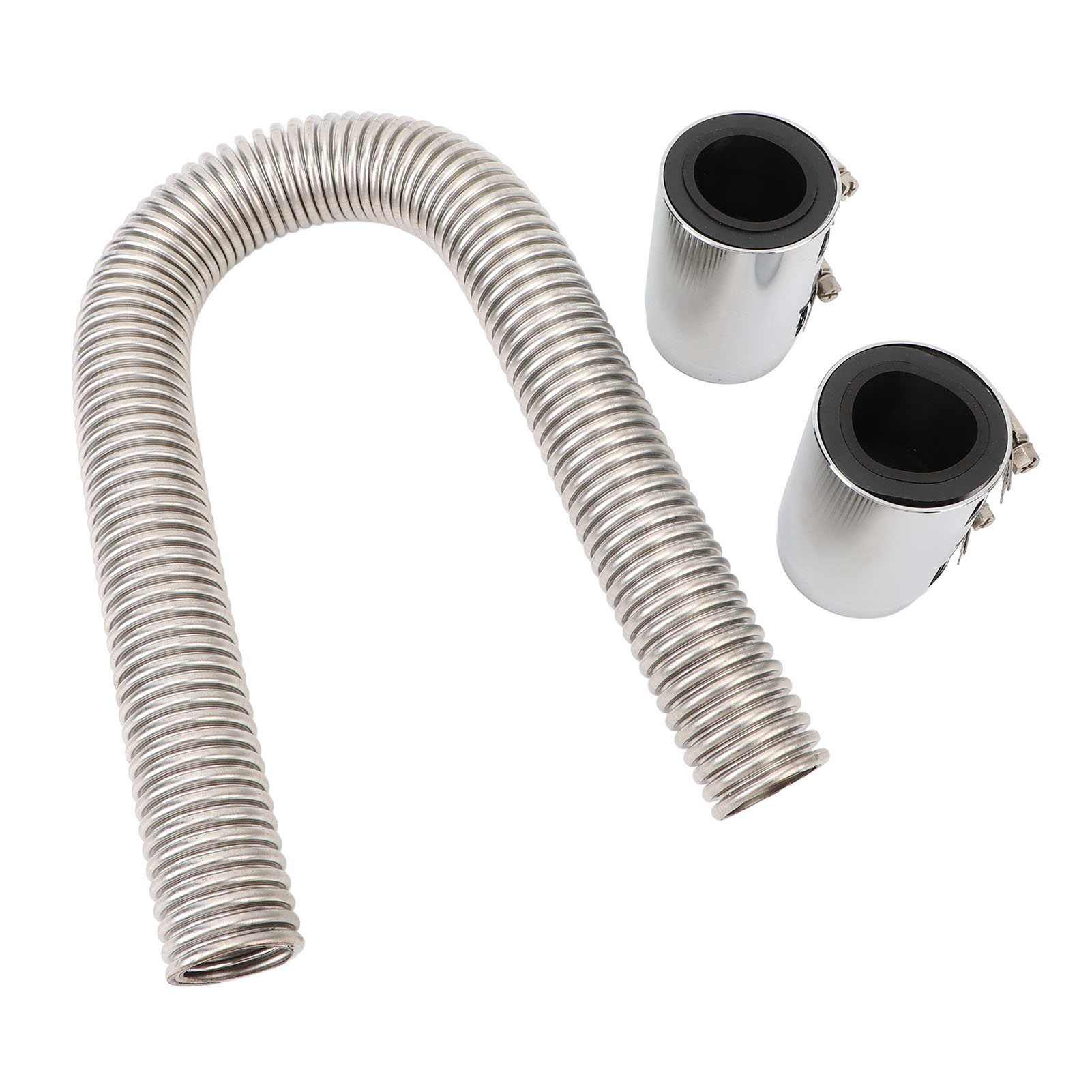 61 Cm (24 Zoll) Langer Edelstahl-kühlerschlauch, Hochleistungs-kühlset Für 32 Mm (1-1/4 Zoll), 38 Mm (1-1/2 Zoll), 44 Mm (1-3/4 Zoll) Und 41 Mm (1-5/8 Zoll) Anschlüsse, Silber
