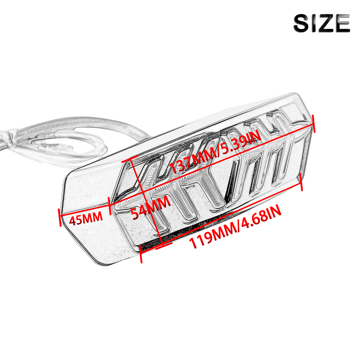 Led-rücklicht Für Motorräder, Blinker, Fischgrätenförmiges Ersatzlicht Für Honda Msx125 Cbr650f Ctx700 Ctx700n Yg-125