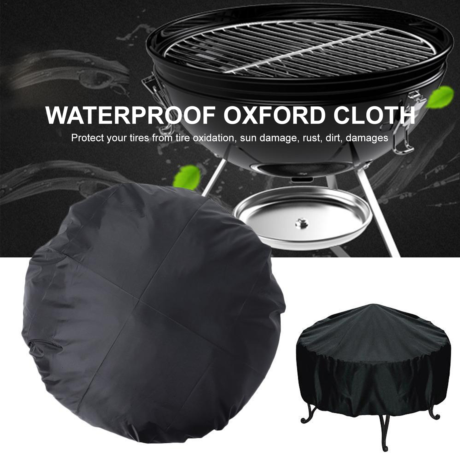 112 Cm (44 Zoll) Grillabdeckung Mit Kordelzug, Wasser- Und Staubdicht, Für Runde Gasgrills, Holzkohlegrills Und Outdoor-smoker.