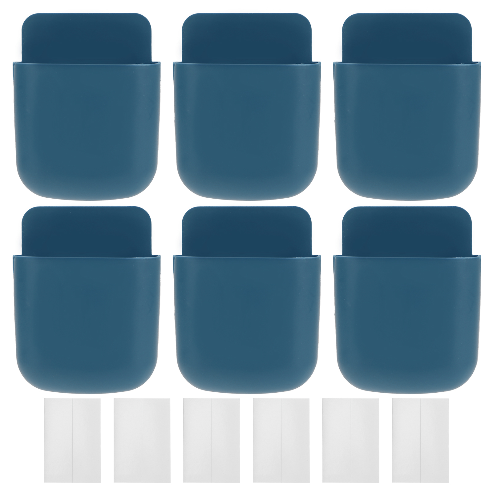 6er-set Fernbedienungshalter, Wandhalterung Für Handys, Organizer Für Zuhause, Nachttisch Und Schule, Blau