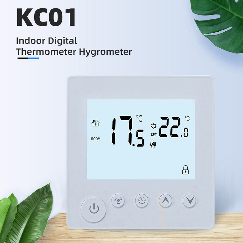 Thermostat, Hintergrundbeleuchtetes Lcd-display, Wochentag, Zieltemperatureinstellung, Manuelle Synchronisierung, Energiesparmodi