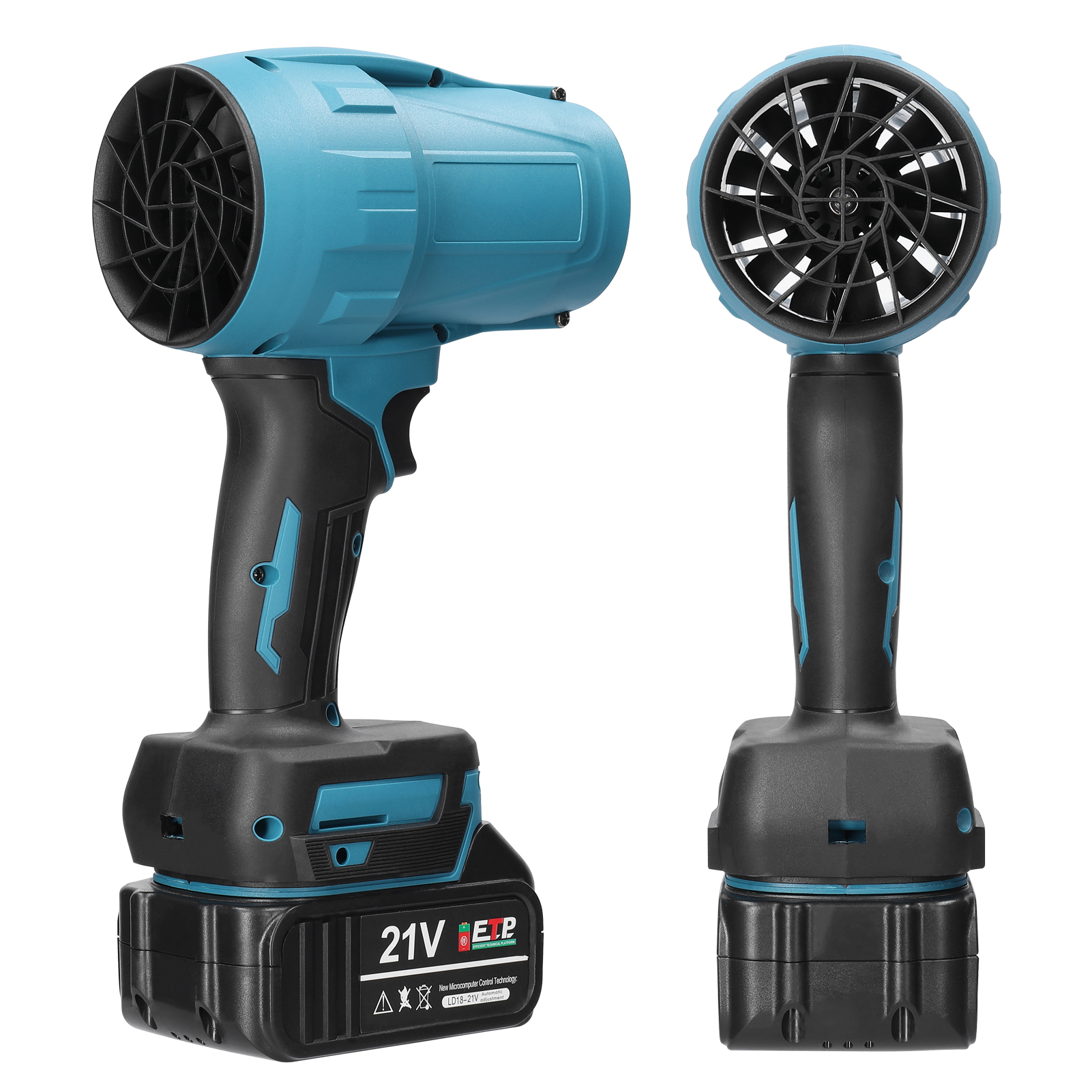 Tragbarer Turbo-rohrventilator, Leistungsstarker Lithium-jet-ventilator, Leistungsstarker Multifunktionaler Autoreiniger, Staubbläser, Tastaturreinigungswerkzeug, Kompatibel Mit Makita-akkus