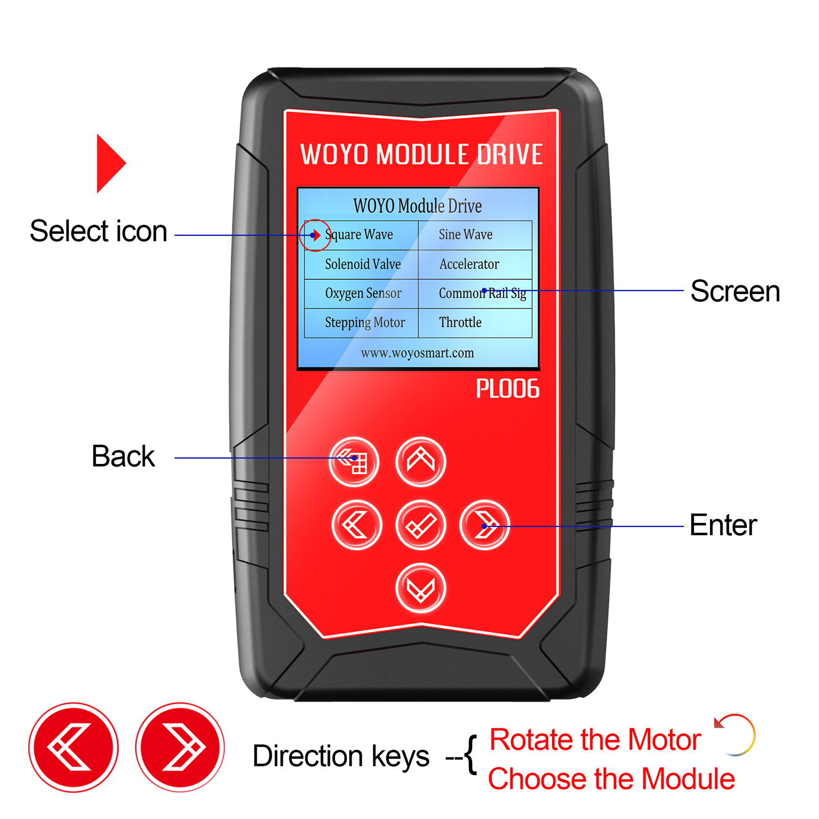 Woyo Pl006 12v Kfz-steuergerät, Fehlererkennungssimulator Für Fahrzeugeinspritzdüsen, Magnetventile, Schrittmotoren, Automatischer Zündspulentester Mit 4,5-zoll-lcd-bildschirm