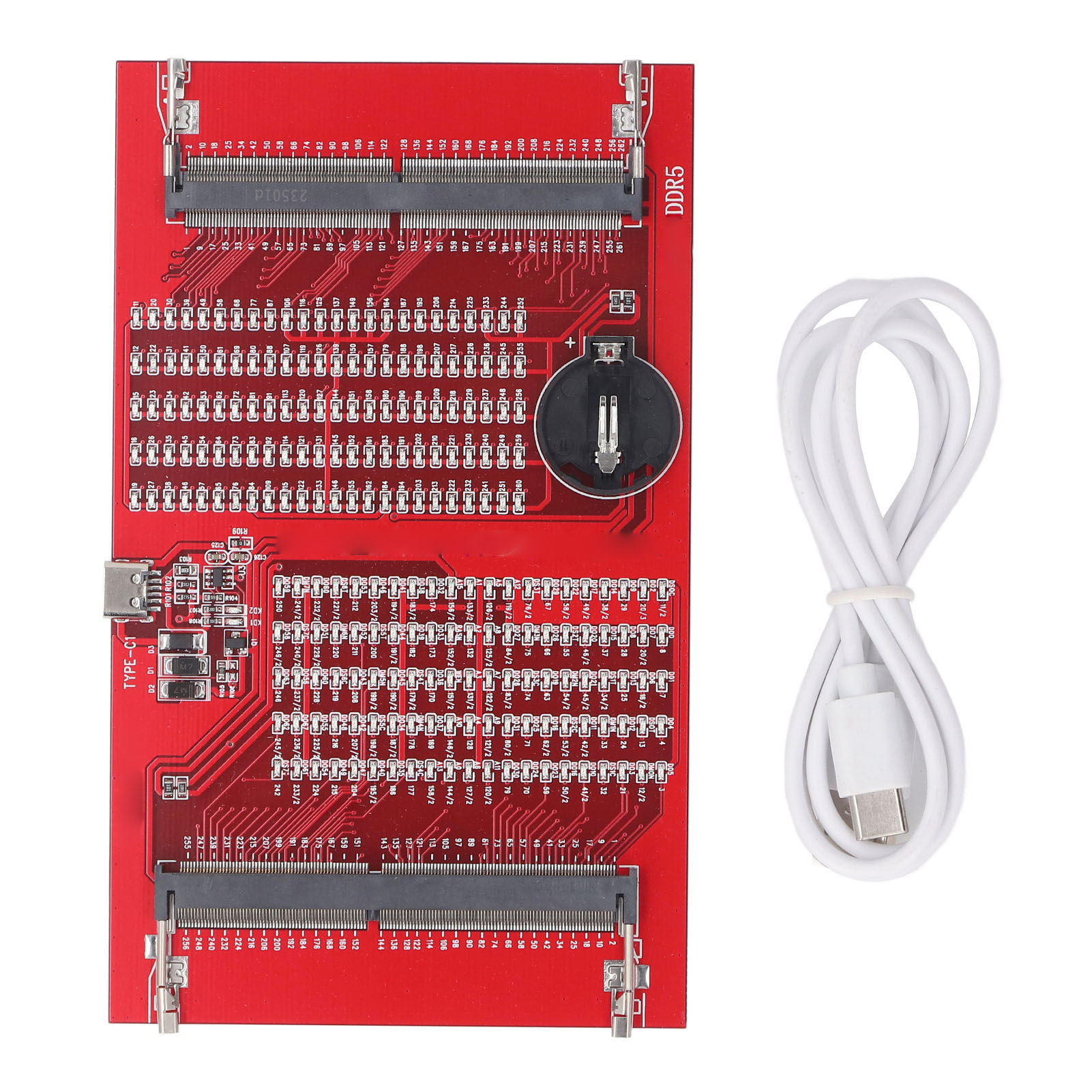 2-in-1 Ddr4/ddr5 Ram-speichertester, Laptop-diagnosegerät Mit Roter Led-anzeige