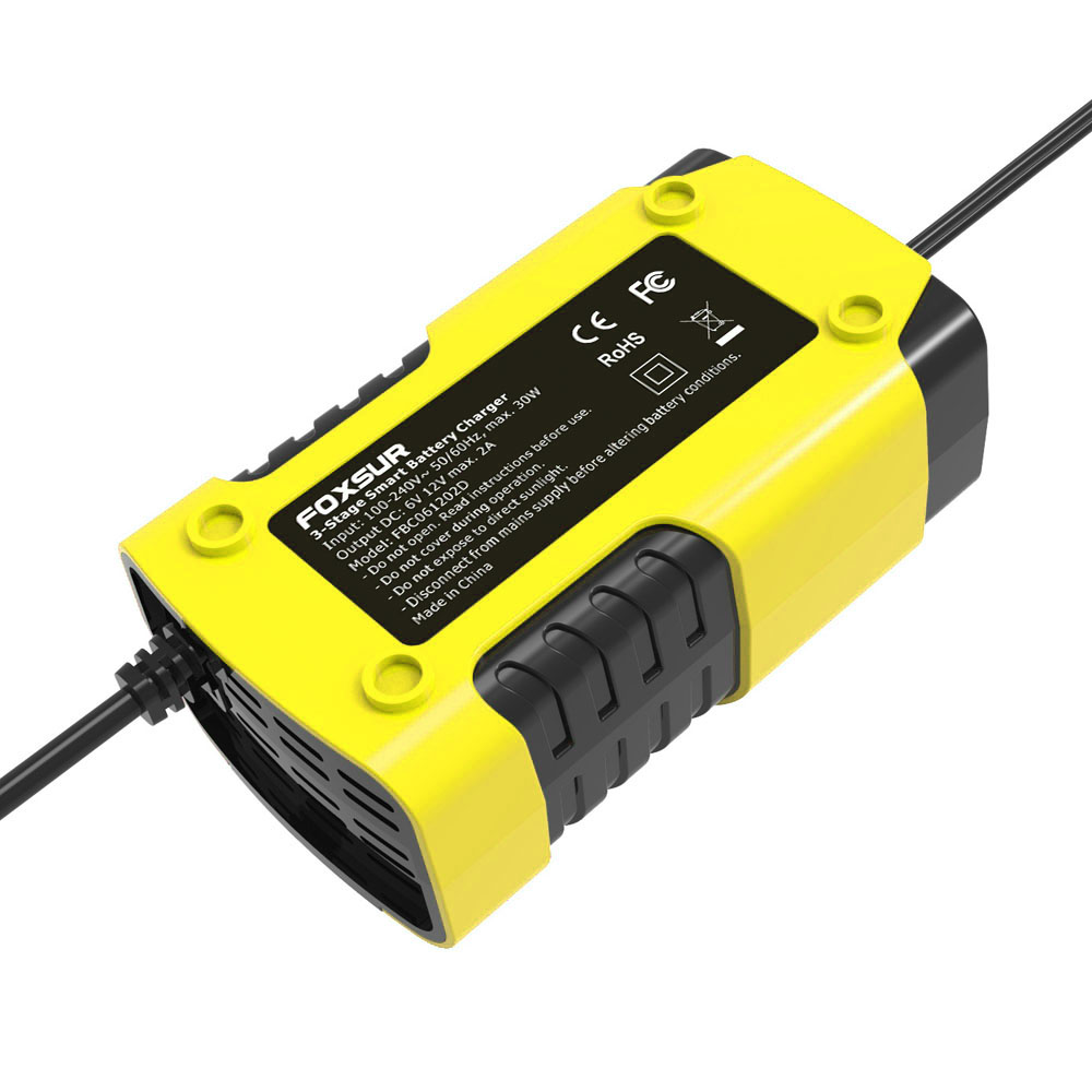 6v/2a Und 12v/2a Autobatterieladegeräte, Vollautomatische, Tragbare Intelligente Wartungs-desulfatoren Für Motorräder
