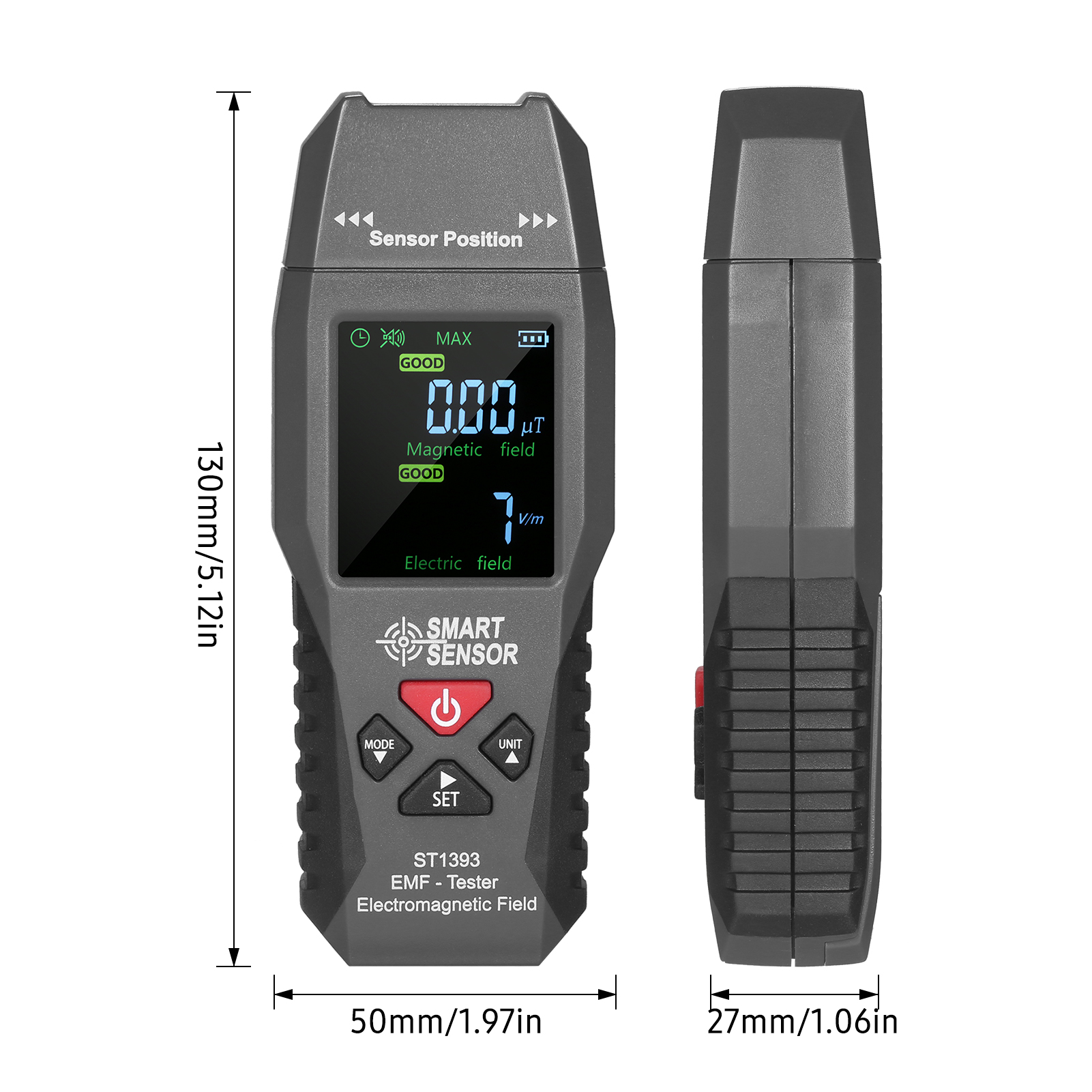St1393 Smart Sensor, Emf-detektor Für Elektromagnetische Felder, Tragbarer Digitaler Lcd-strahlungsmesser
