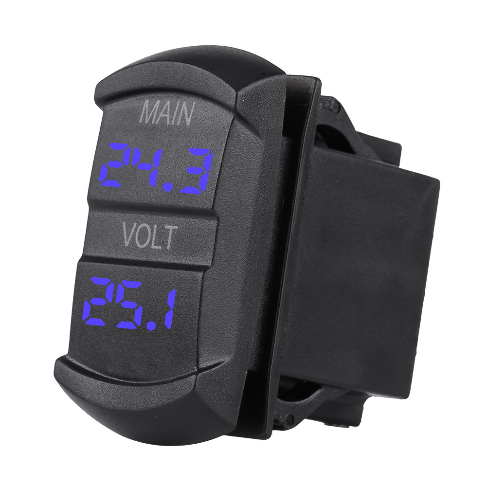 Doppeltes Digitales Voltmeter Mit Überstromschutz Für Pickup-, Wohnmobil- Oder Quad-batterien.