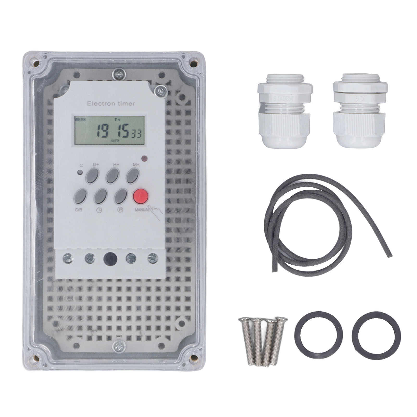 Zeitschaltuhr Für Poolpumpe, Wasserdichtes Digitalgehäuse, Programmierbarer Zeitschalter Für Heizung Und Spa-motor, 220 V Wechselstrom