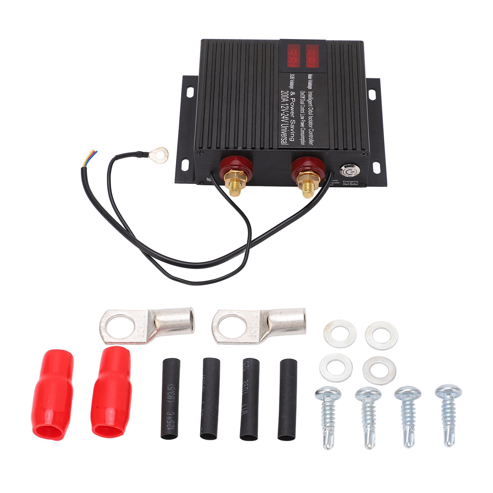 Universeller 200-a-doppelbatterietrenner, Doppelspannungsrelais Für Auto, Wohnmobil, Atv, Ssv, Wohnwagen, Lkw, Boot, 12 V–24 V