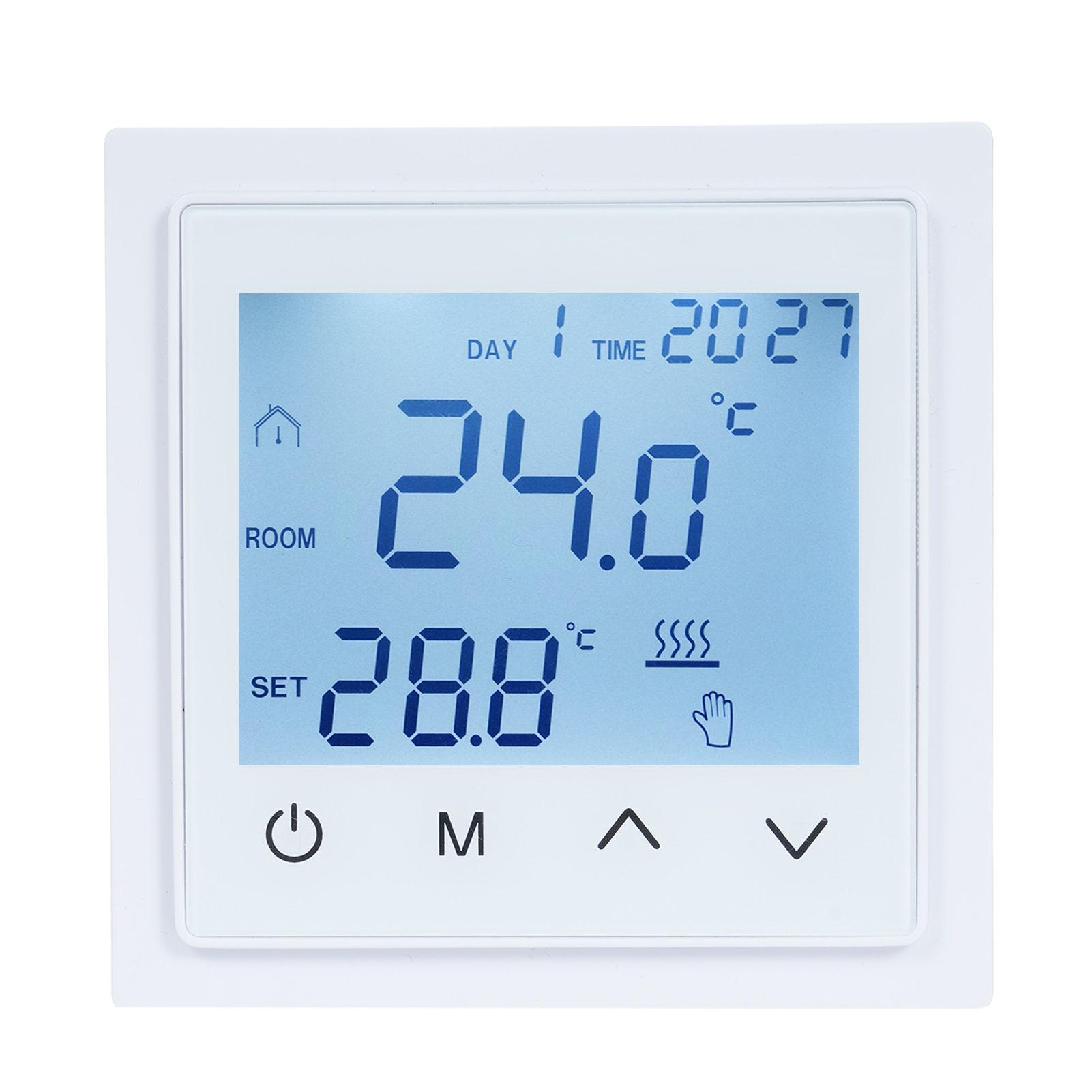 Intelligenter Digitaler Thermostat 16a, Temperaturregler Für Fußbodenheizung Mit Led-touchscreen, Ntc-sondenschaltung, 85–265 V Netzteil