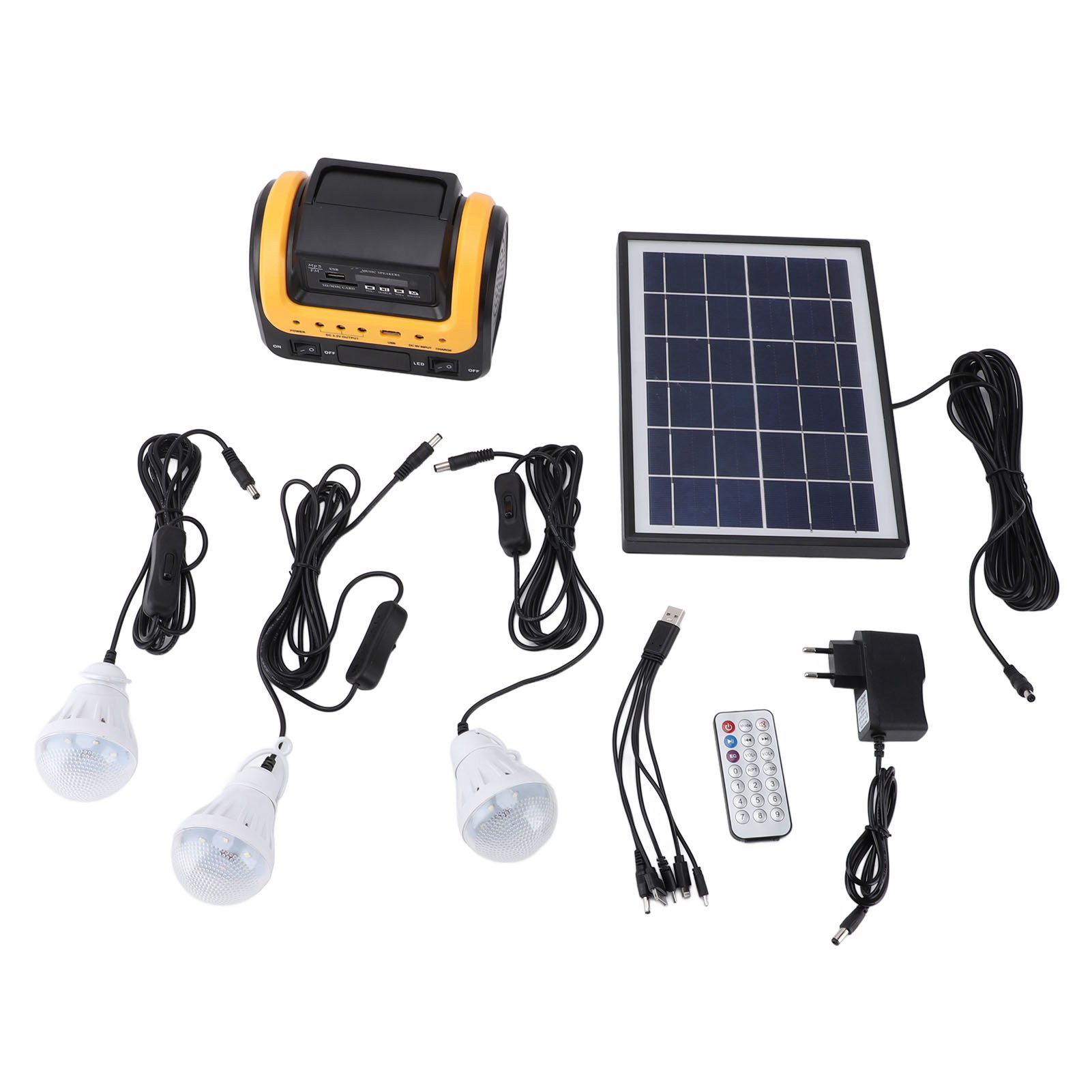 Tragbarer 5000-mah-solargenerator Mit Panel Für Camping Und Notfallsituationen