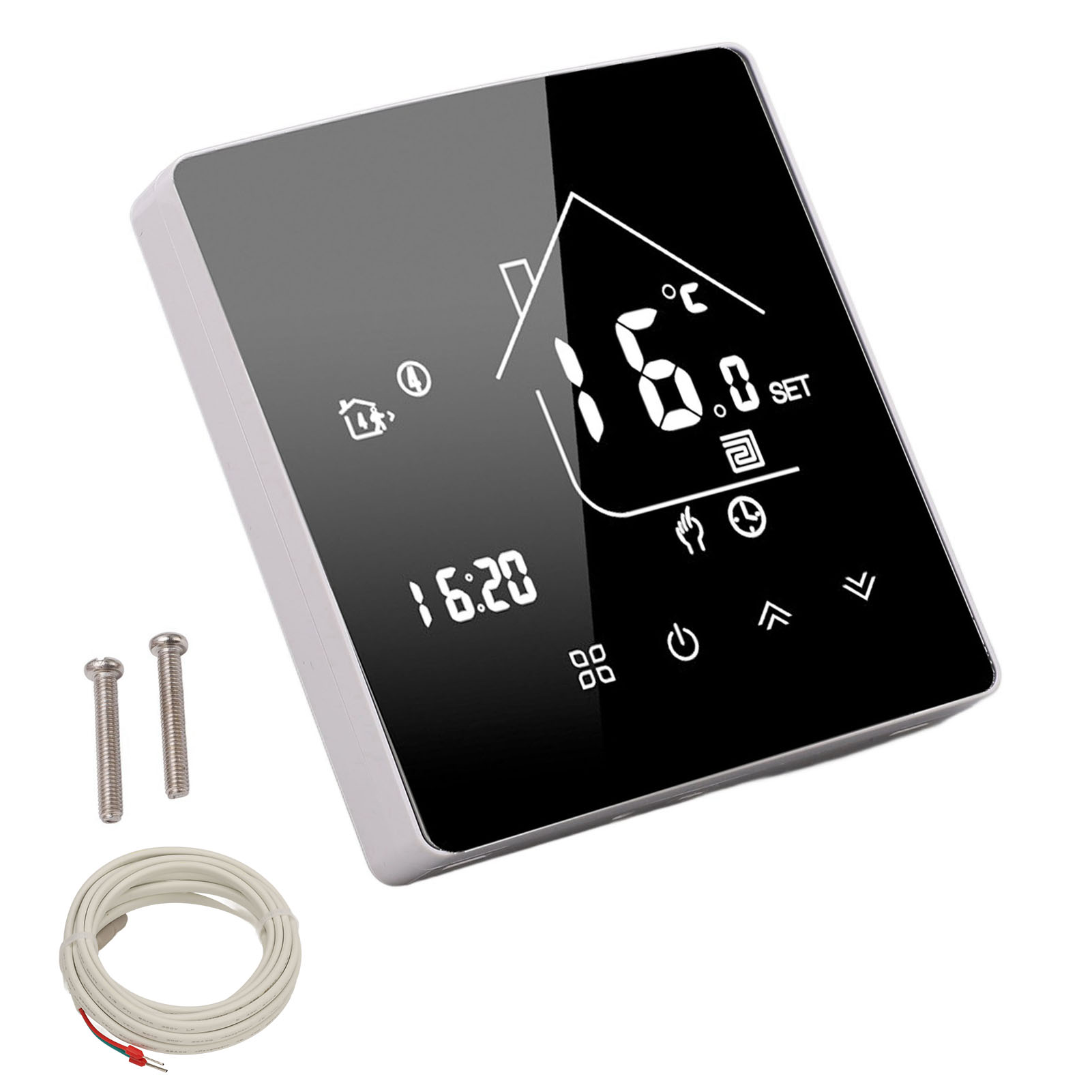 Digitales Thermostat Mit App, Sprachsteuerung, Lcd-touchscreen, Intelligenter Temperaturregler Für Elektrische Heizungen Im Haushalt, 95–240 V