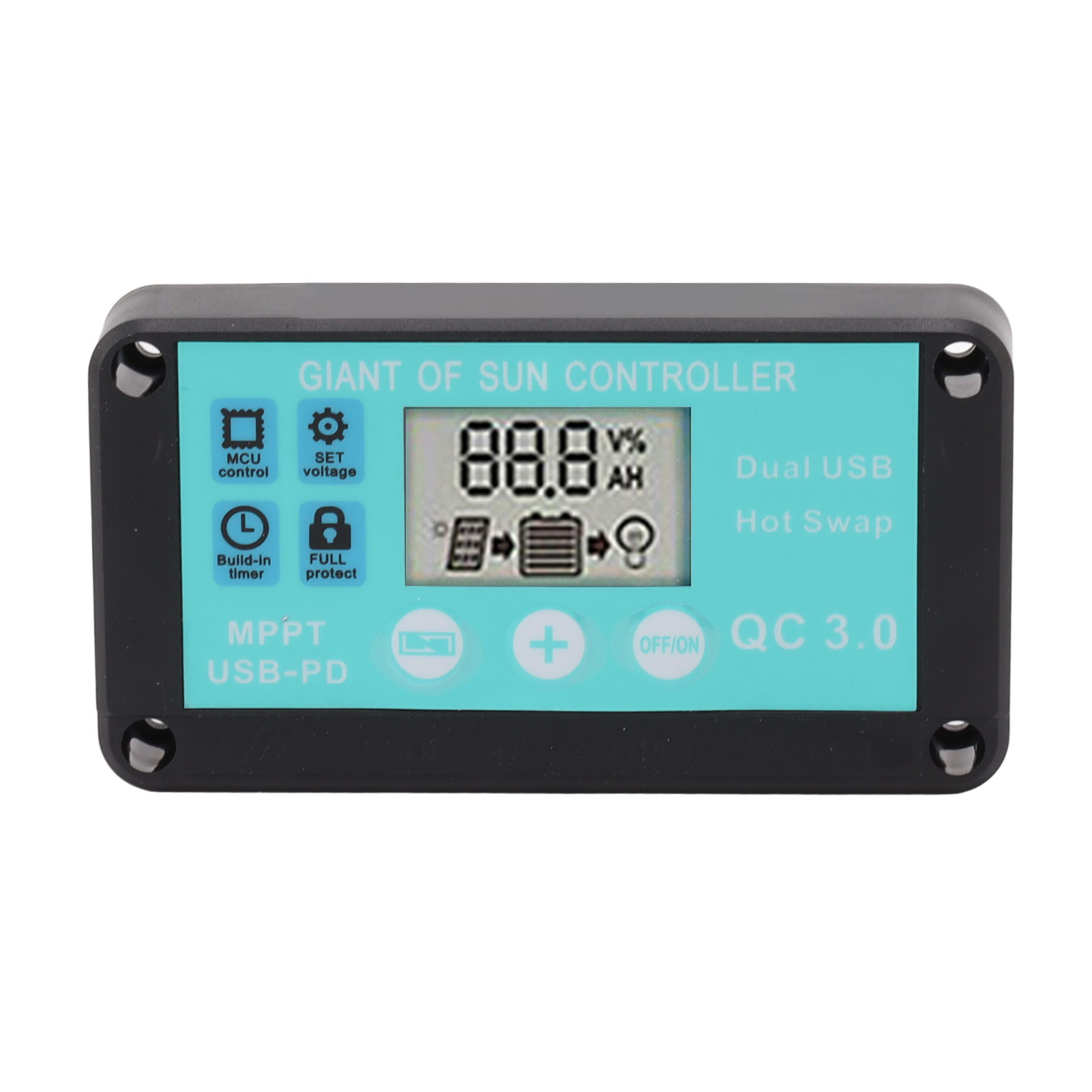 Solarladeregler, Zwei Usb-ausgänge, 12v/24v-schnellladeregler Für Heim- Und Industrieanwendungen, 80a