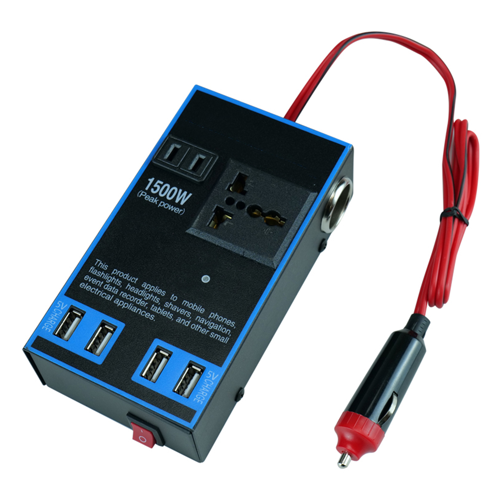 Multifunktionaler 12v/24v Auf 110v/220v Spannungswandler, 1500w, Für Auto Und Haushalt.