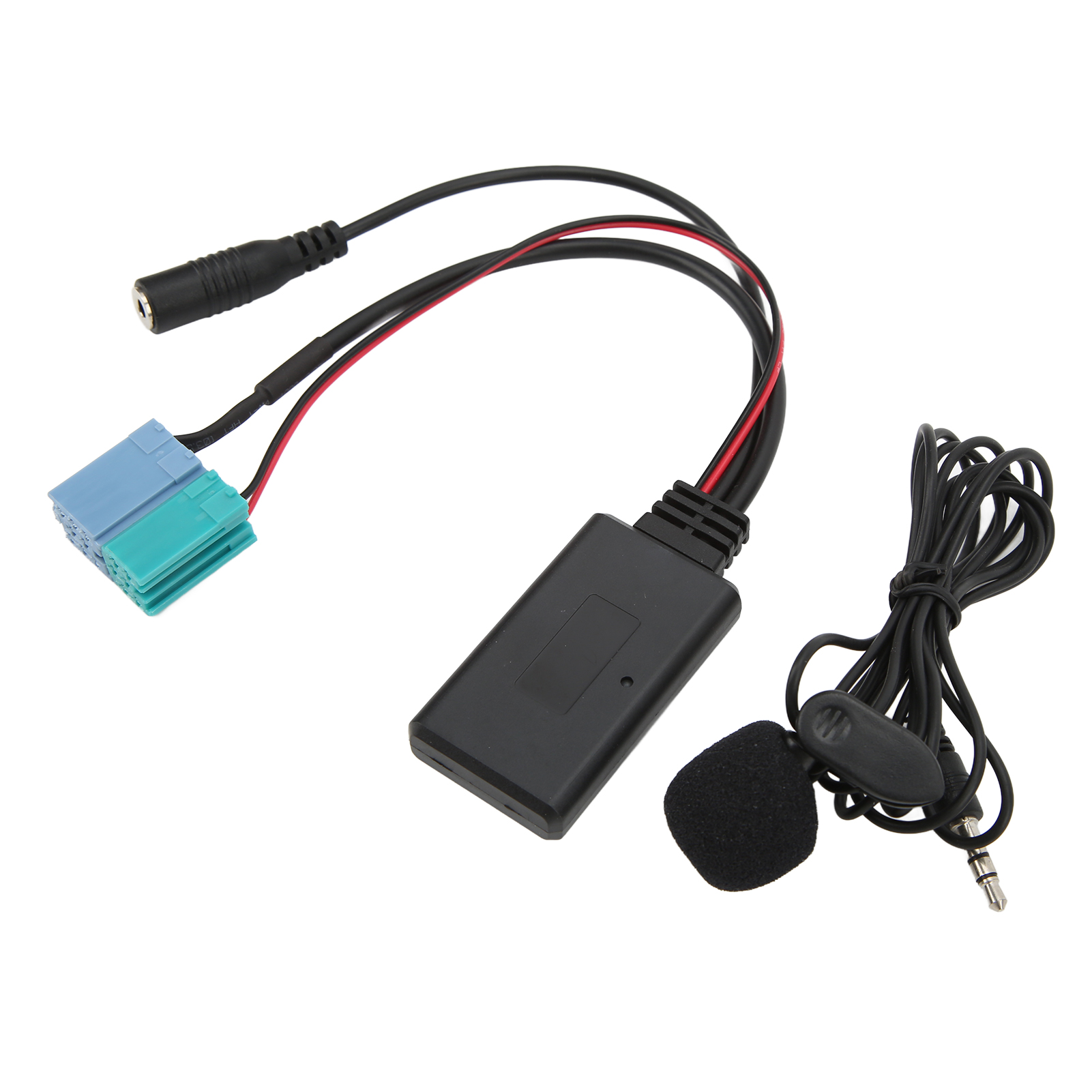 Bluetooth Aux In 6 + 8-poliger Adapter, Ersatz Für Das Freisprechmikrofon Für Fiat Bravo Visteon Autoradio (ab 2007)