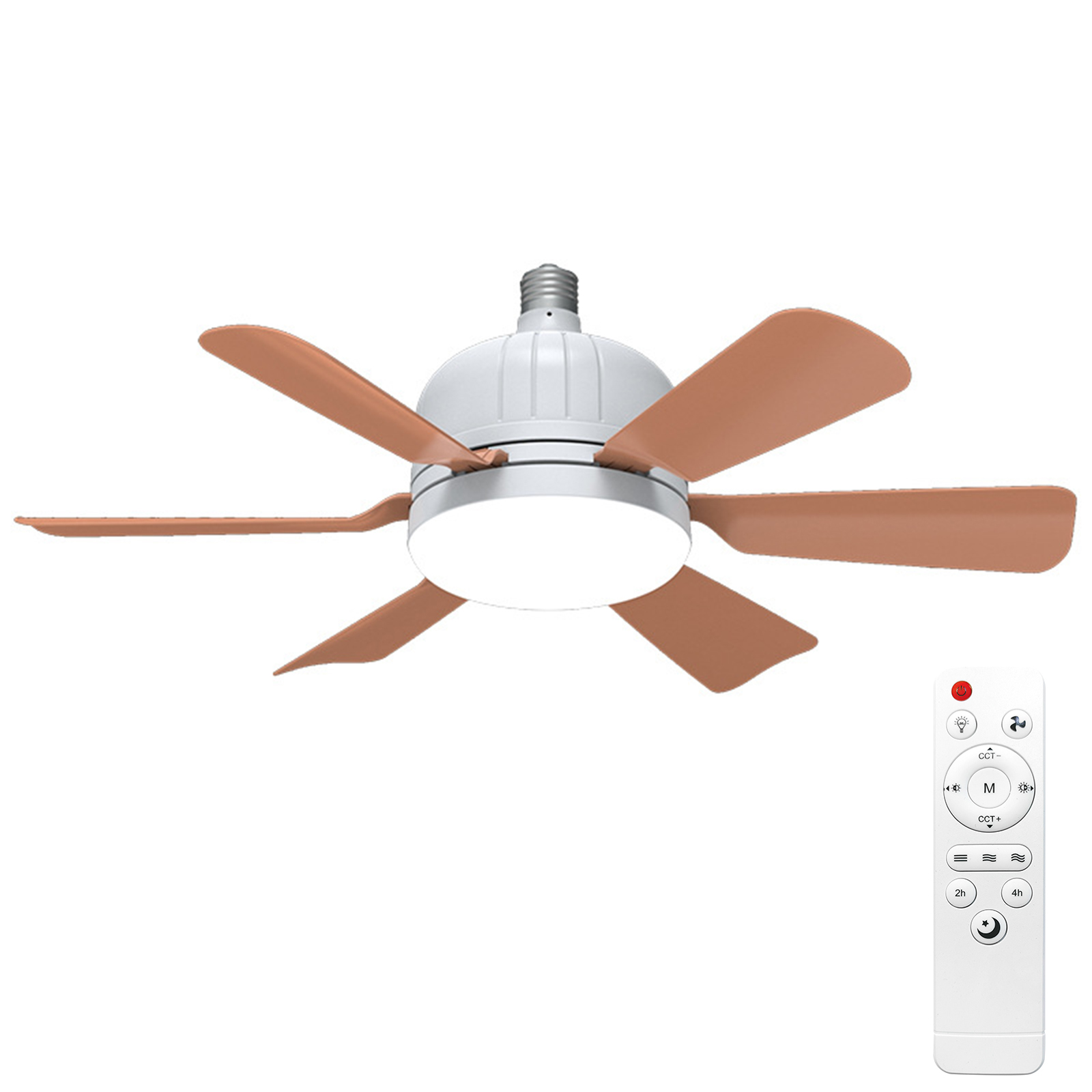 Leiser Deckenventilator Mit Abnehmbarer, In Die Flügel Integrierter Beleuchtung. Sechs Einstellbare Farbtemperaturen (3000 K–6500 K) Mit Fernbedienung, Ideal Für Wohnzimmer, Schlafzimmer, Kinderzimmer
