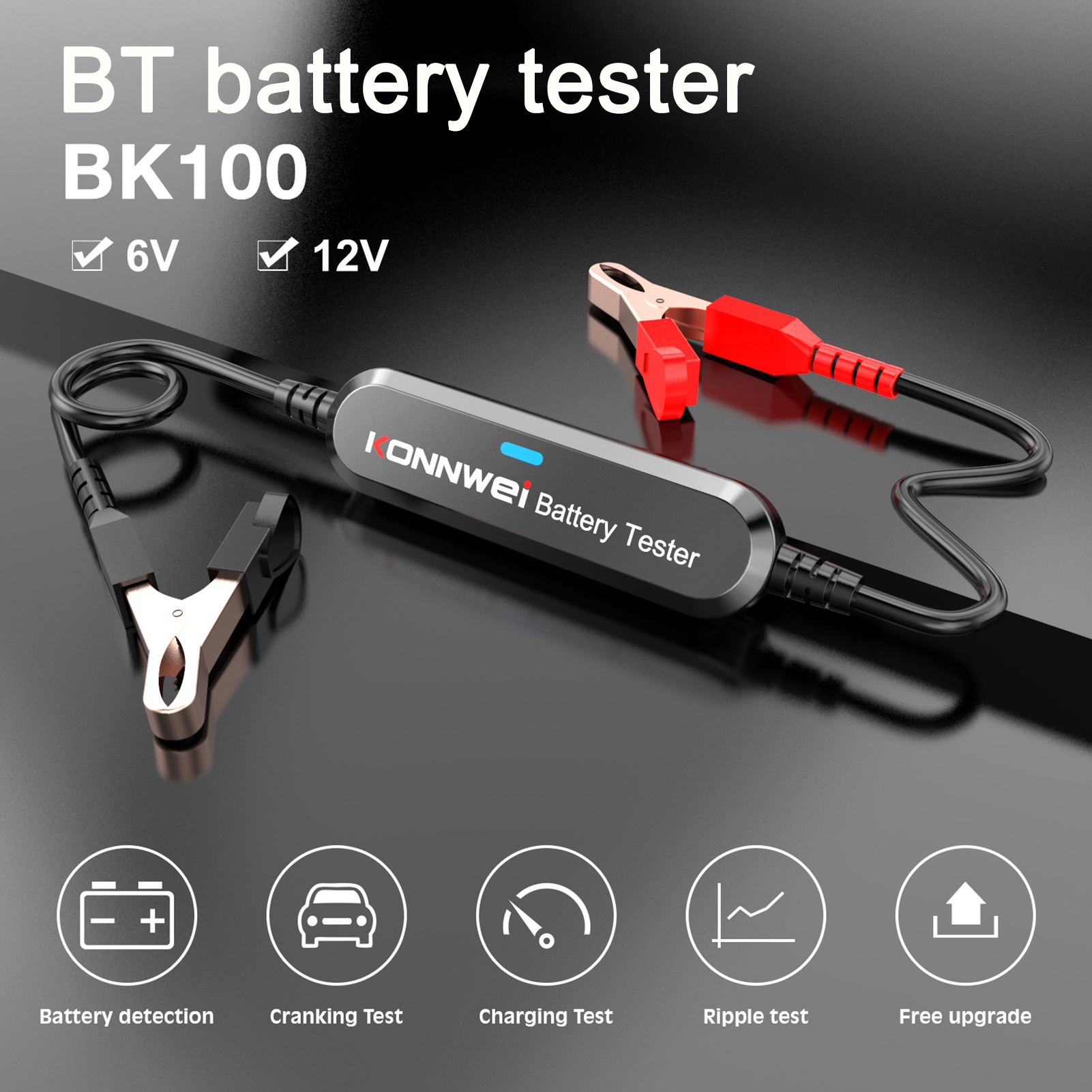 Bt 6v/12v Autobatterietester, Interner Lastwiderstandsanalysator Für Motorräder