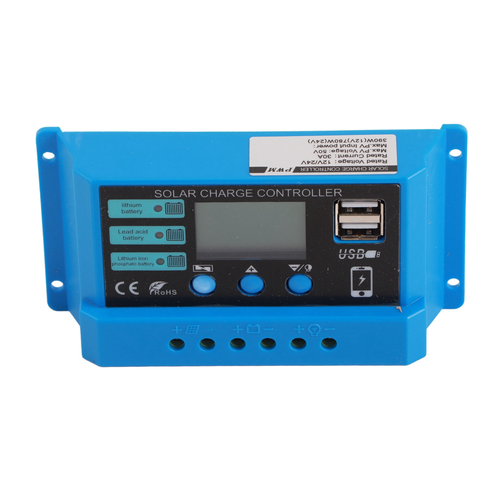 12v/24v Solar-laderegler, 30a Batteriepanel-laderegler Für Haus Und Wohnmobil