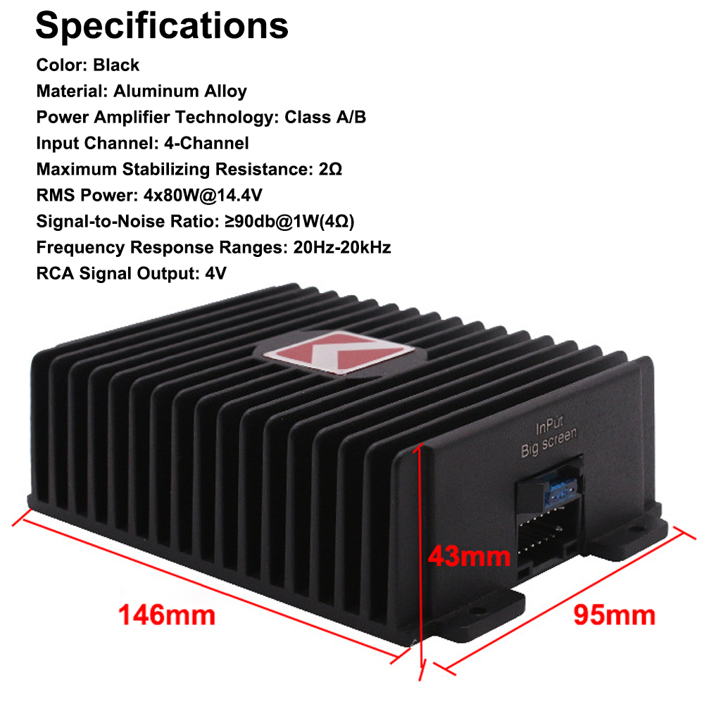 4-kanal-auto-verstärker (80 W X 4), Audio-modifikation, Digitaler Class-a/b-soundprozessor Für Android-player