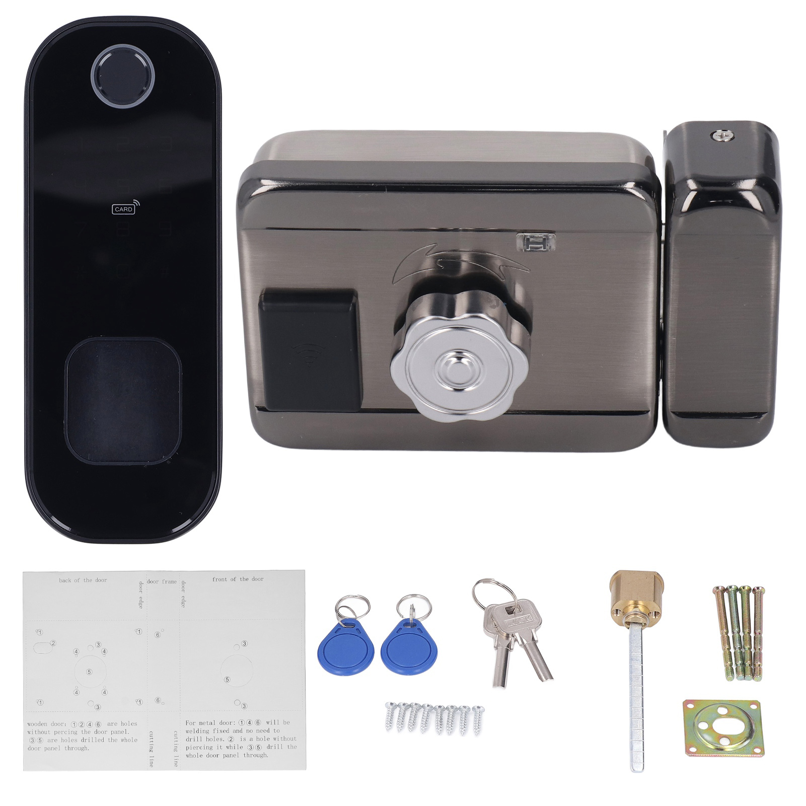Tuya Wlan-türschloss, Digitale Fernbedienung, Fingerabdruckleser, Passwort, Heimüberwachungssystem