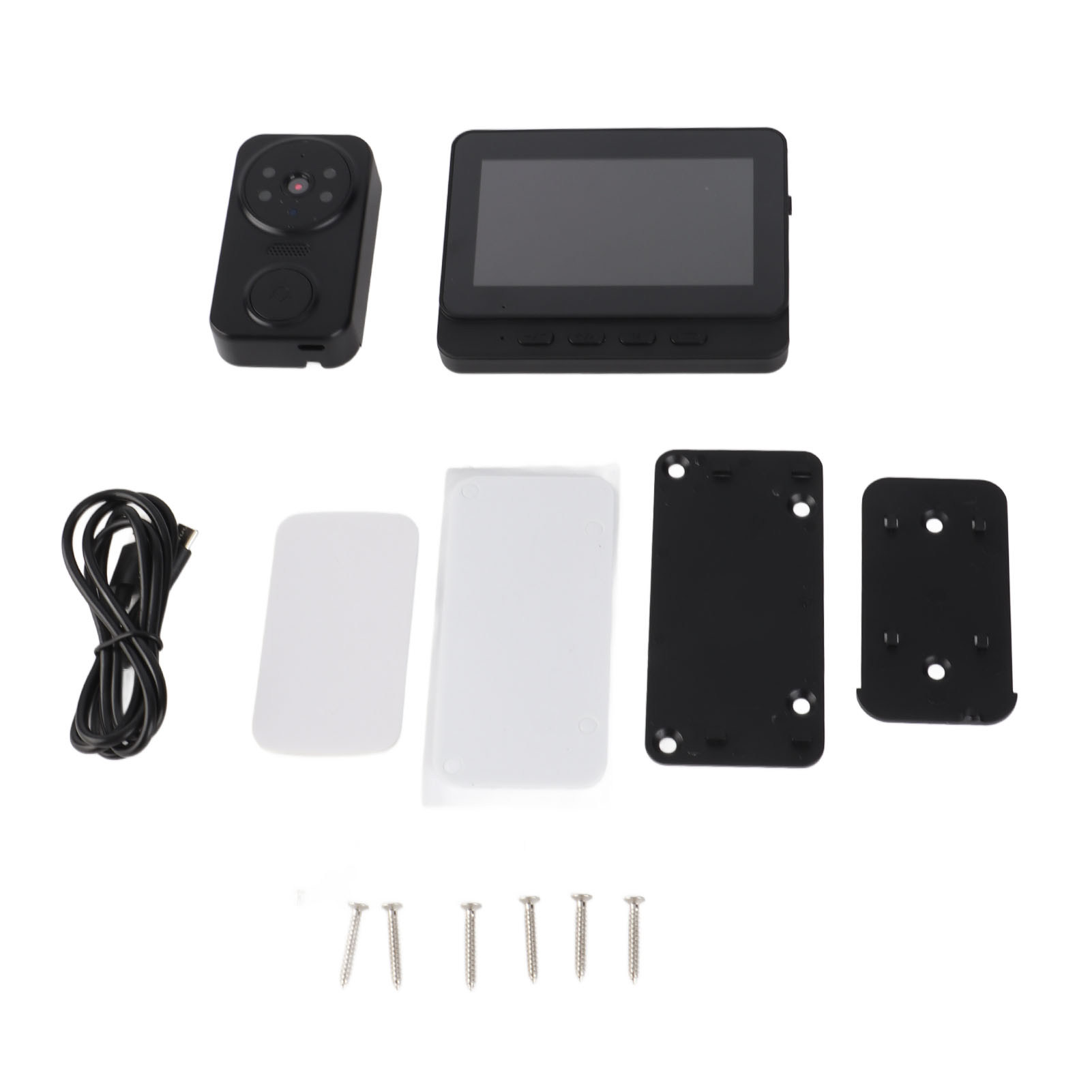 Intelligente Video-türklingel Mit Drahtloser Gegensprechanlage, Klarem 4,3-zoll-bildschirm, 8-megapixel-1080p-hd-kamera Und 170-grad-weitwinkelobjektiv.