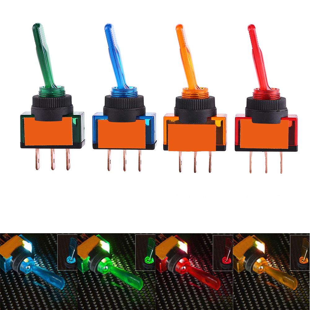 Wippschalter, 12v 20a Spst Ein/aus, Led-anzeige, 3 Pins, Für Lkw, Pkw, Boote