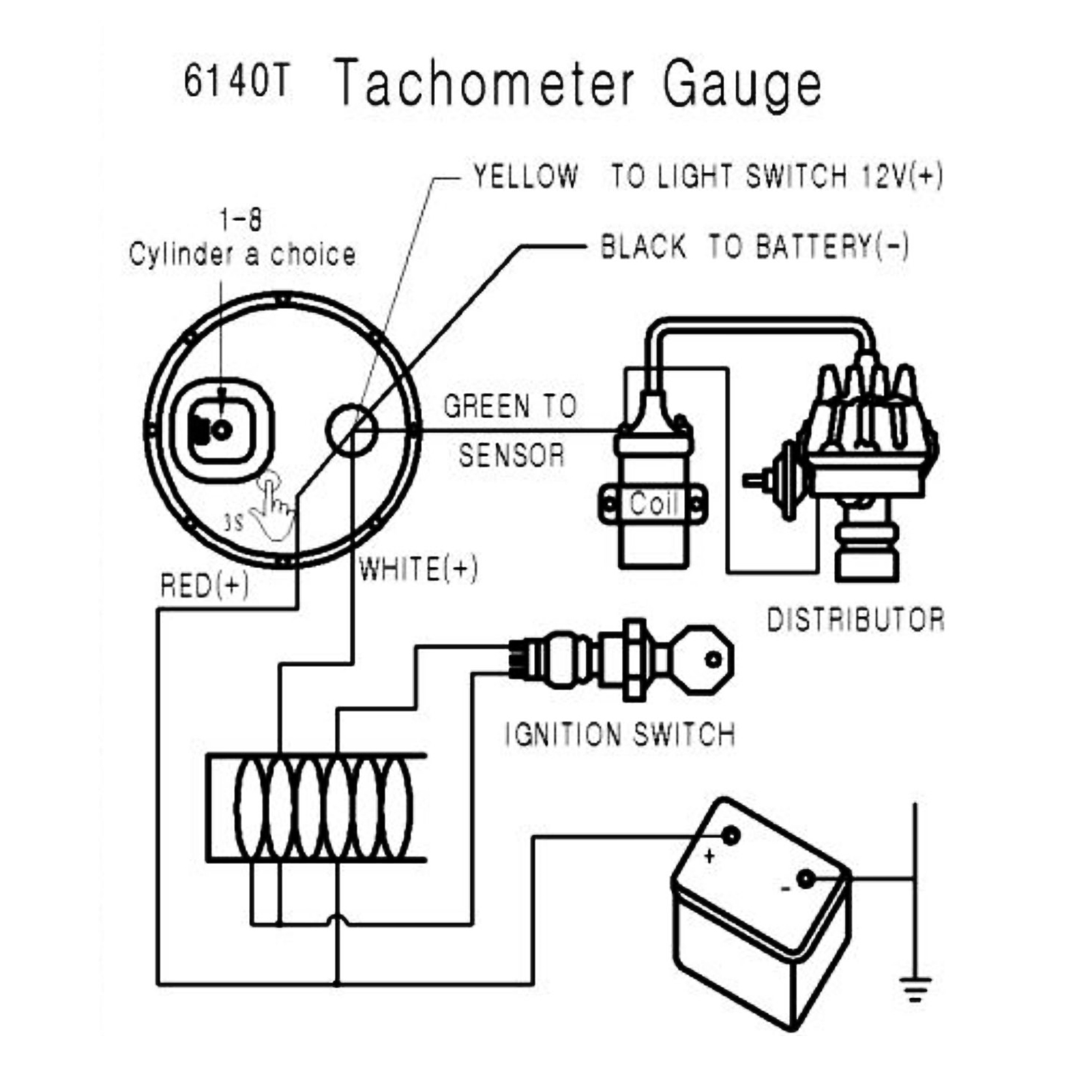 Drehzahlmesser Mit Schwarzer Halterung Für Automatikgetriebe, 52 Mm (2"), 0–8000 U/min, Blaue Led-beleuchtung