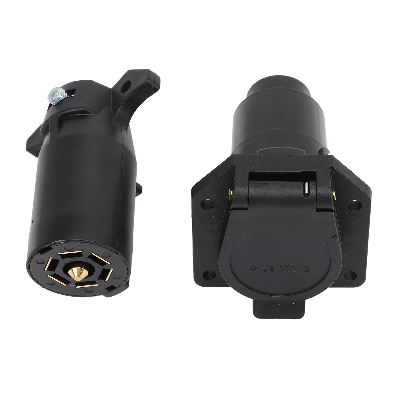 7-poliger Runder Anhängerstecker, Stecker-buchse-adapter, Anschlussset Für Wohnmobil-sattelauflieger