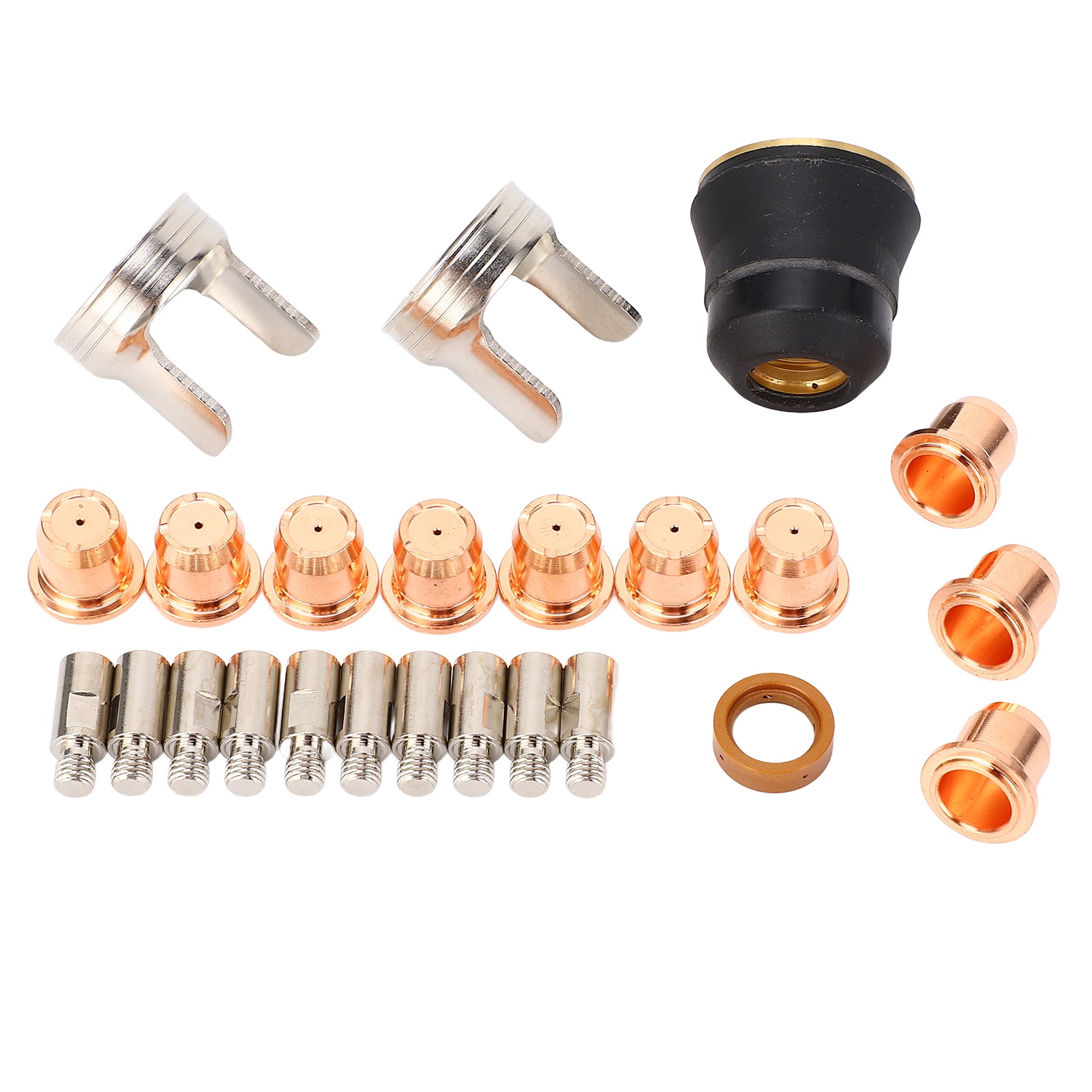 Plasmaschneidbrenner-set Mit 24 Düsen, Verbrauchsmaterialien Für Ipt-60, Pt-60 Und Ipt-40: Schutzkappe Für Schneidelektrode Und Turbulenzring.