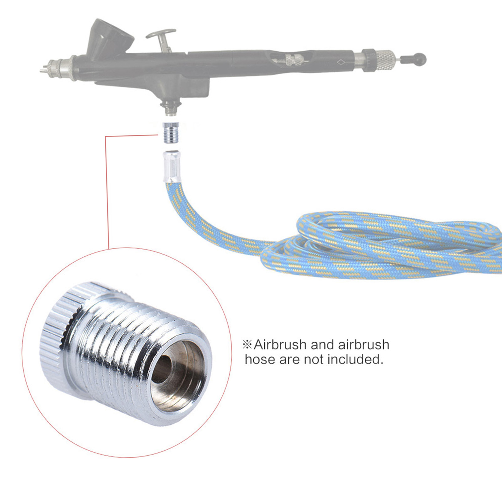 Badger Airbrush-umrüstadapter, Wandelt Gewinde In 1/8 Zoll Um