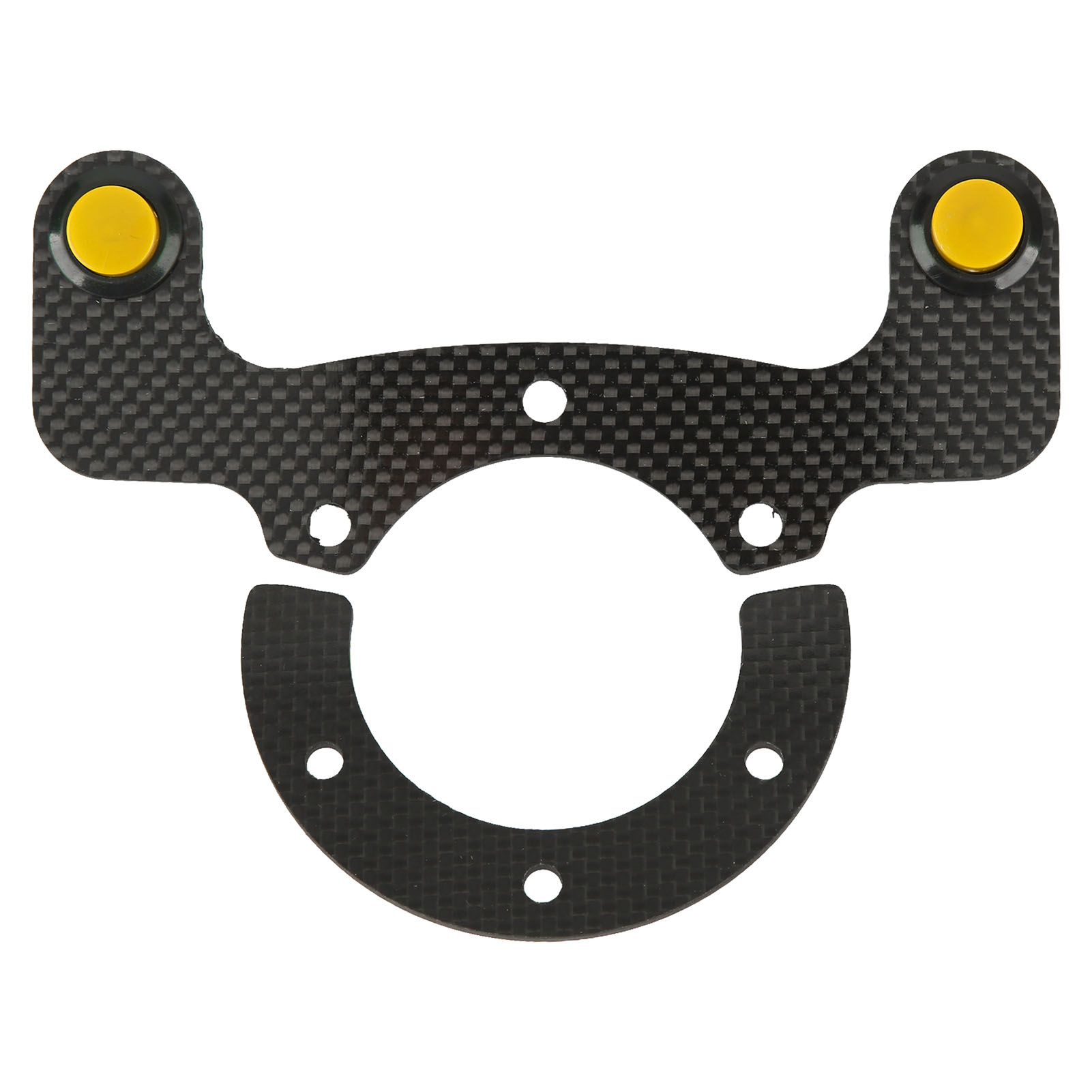 Externe Hupenknopf-kits Aus Kohlefaser, 6 Modifizierte Lenkradschrauben, Kompatibel Mit Gelben Hupen.