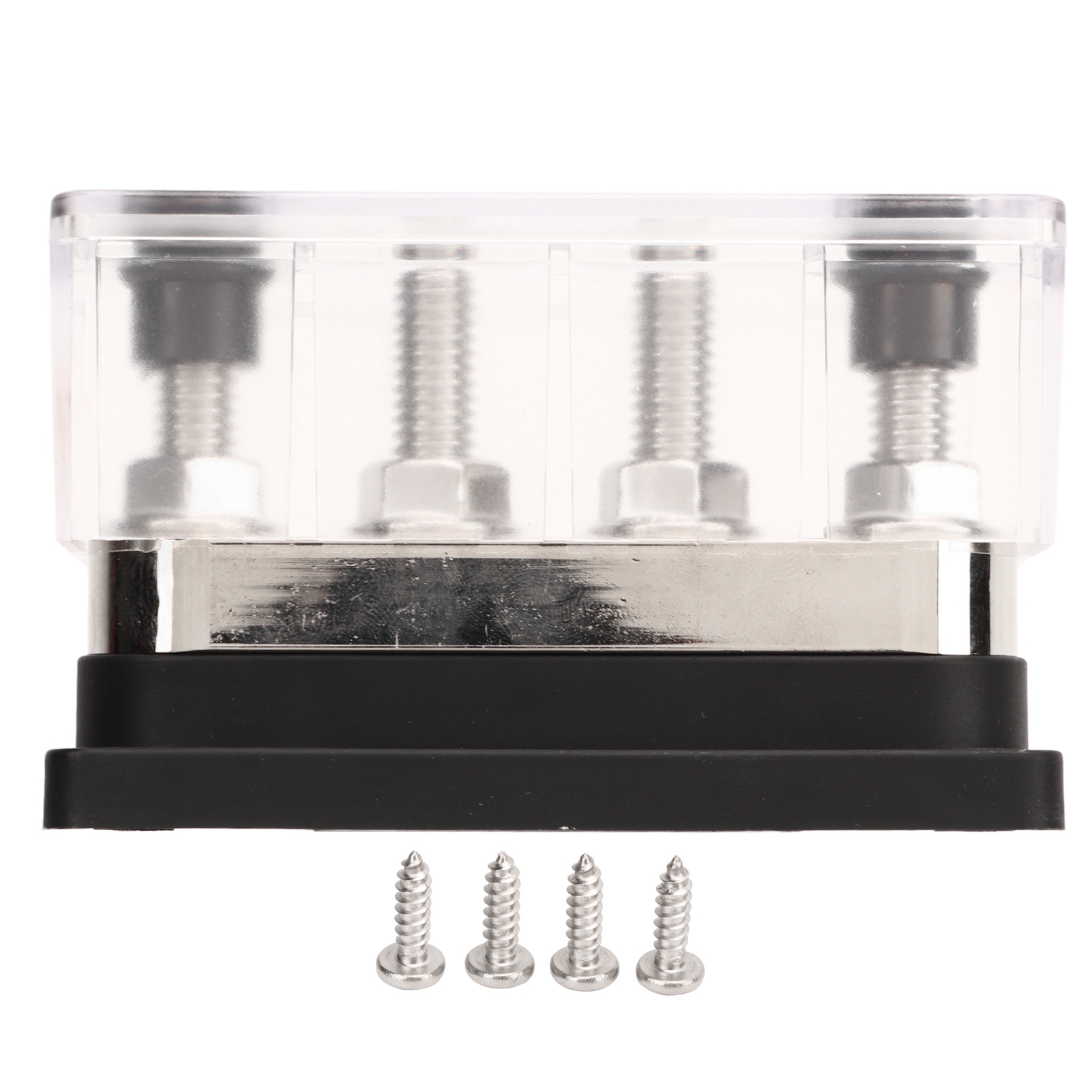 Hochstrom-m10-sammelschiene, 12 V Dc Bis 48 V Dc, 600 A, 4-poliger Stromverteilerblock Für Auto, Wohnmobil, Boot, Yacht, Schwarz