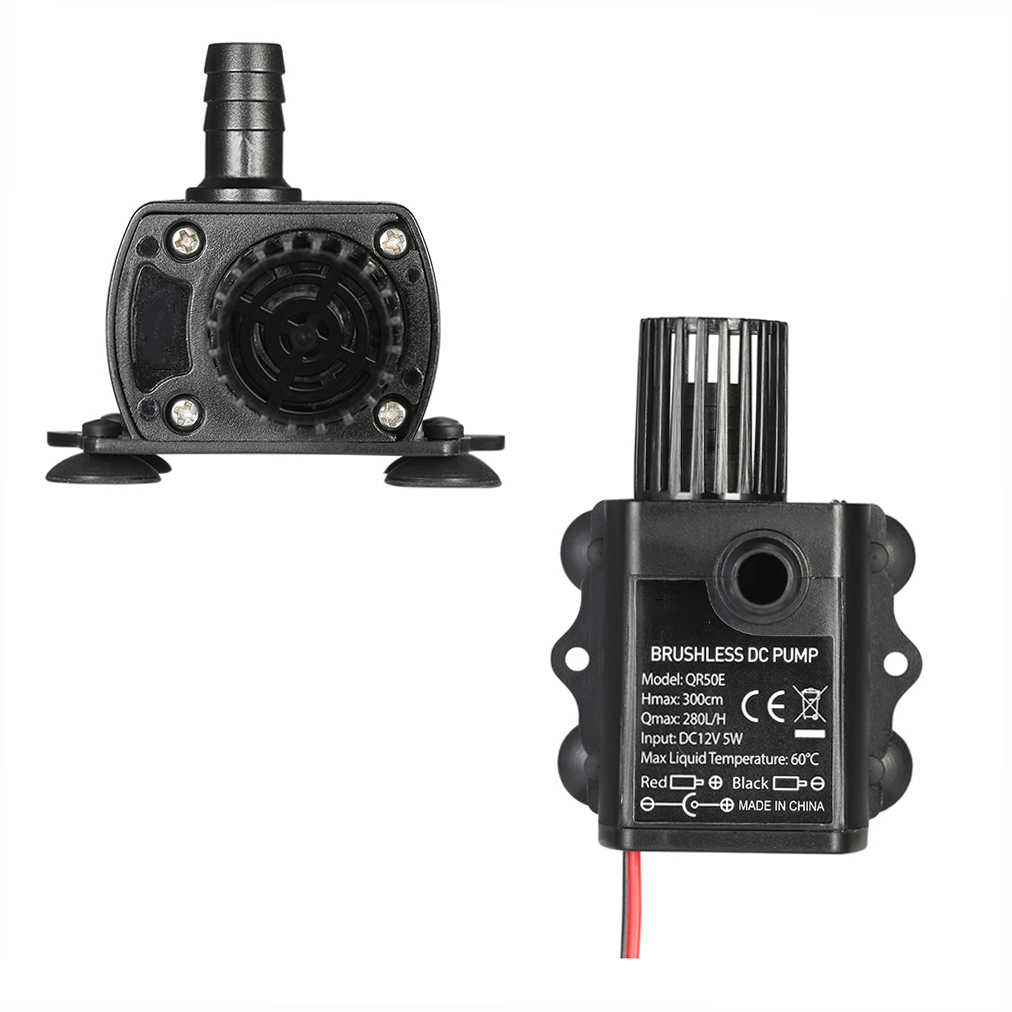 Extrem Leise Mini-bürstenlospumpe, Usb Dc 5 V, 4,8 W, 300 L/h, 300 Cm Förderhöhe, Wasserdichter Tauchbrunnen Mit Durchflussregulierung