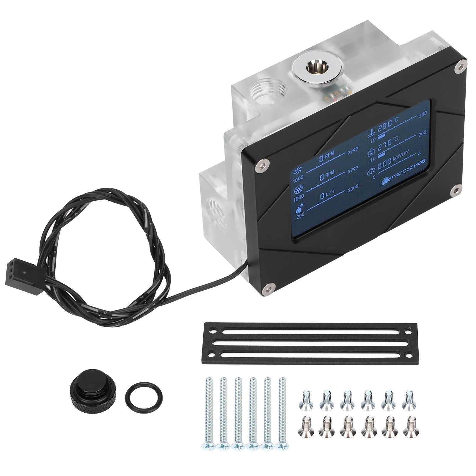 Multifunktionaler Computermonitor, Intelligentes Digitaldisplay, Prozessoranzeige Zur Überwachung Der Wasserdurchflusstemperatur