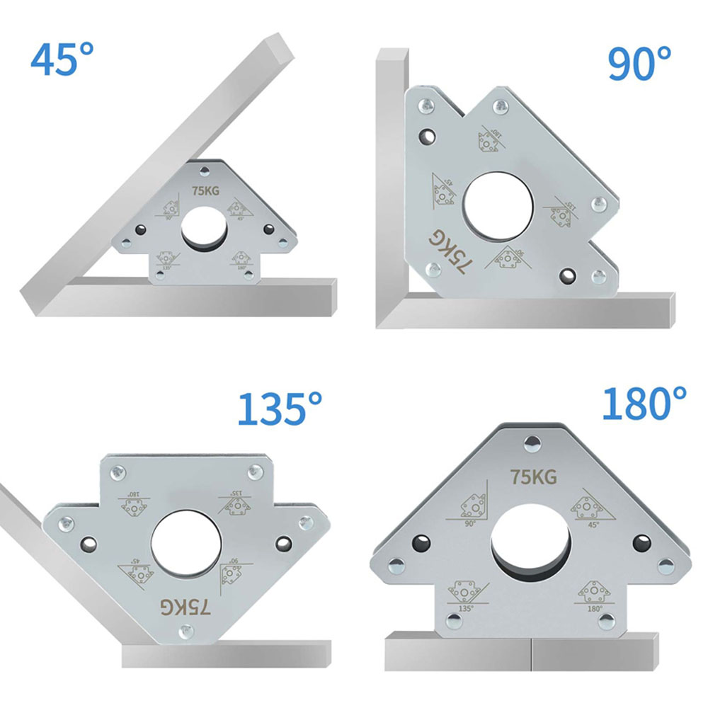 Magnetischer Positionierwerkzeughalter Für Elektroschweißen, Tragfähigkeit 50 Kg, Mehrwinklige Rechtwinklige Montagehalterung Für Rohrmontage Bei 45°, 90°, 135° Und 180°