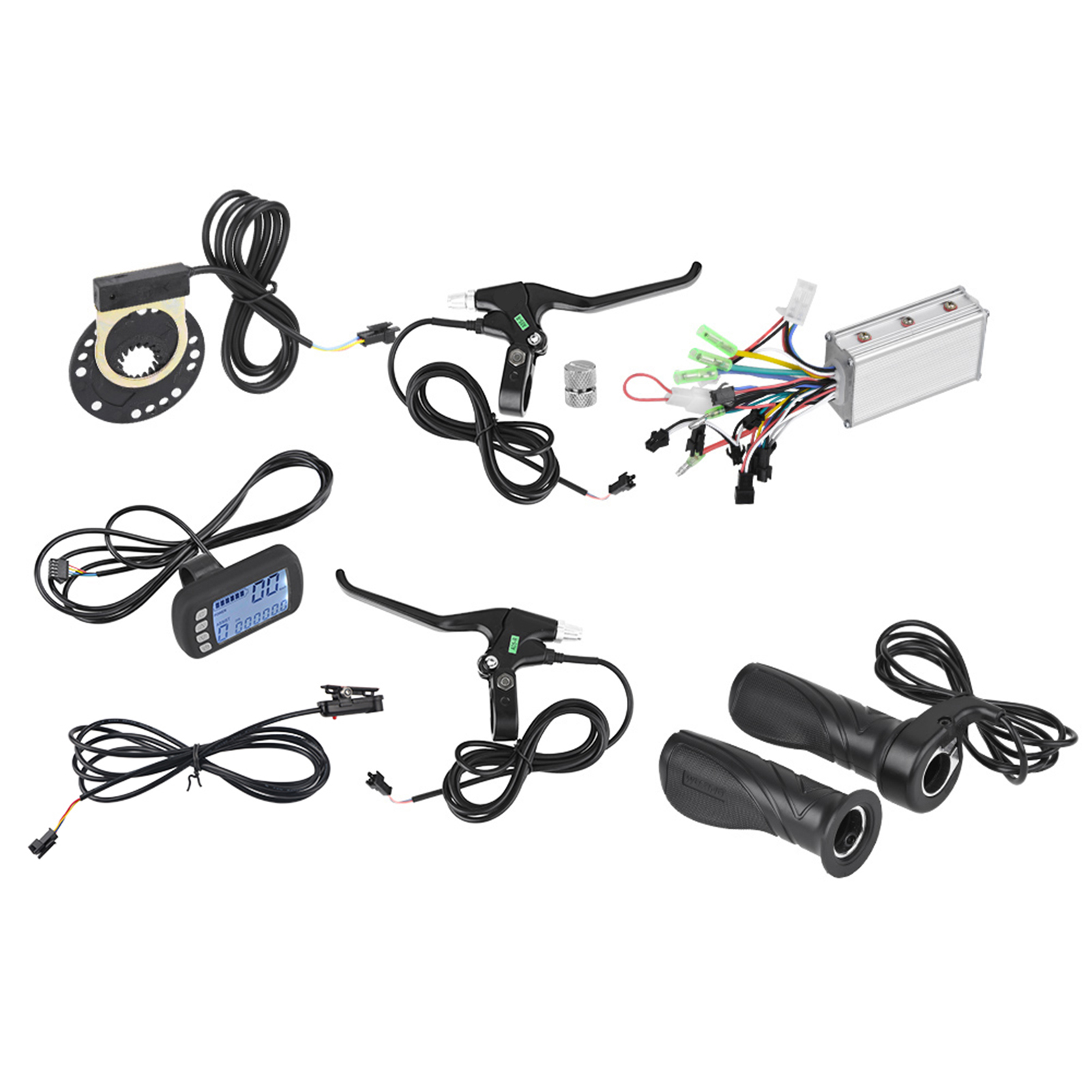 36v/48v 250w/350w Bürstenloser Motor-controller-kit Mit Lcd-display Für Elektrofahrräder/elektroroller
