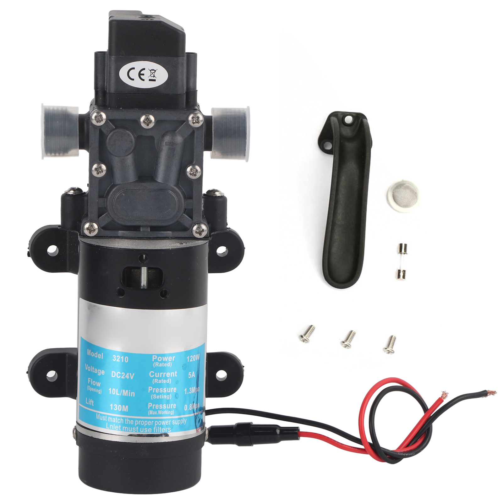 Elektrische Wasserpumpe Mit 120 W, 10 L/min Und Selbstansaugender Membran Für 24 V/5 A Hochdruckreiniger