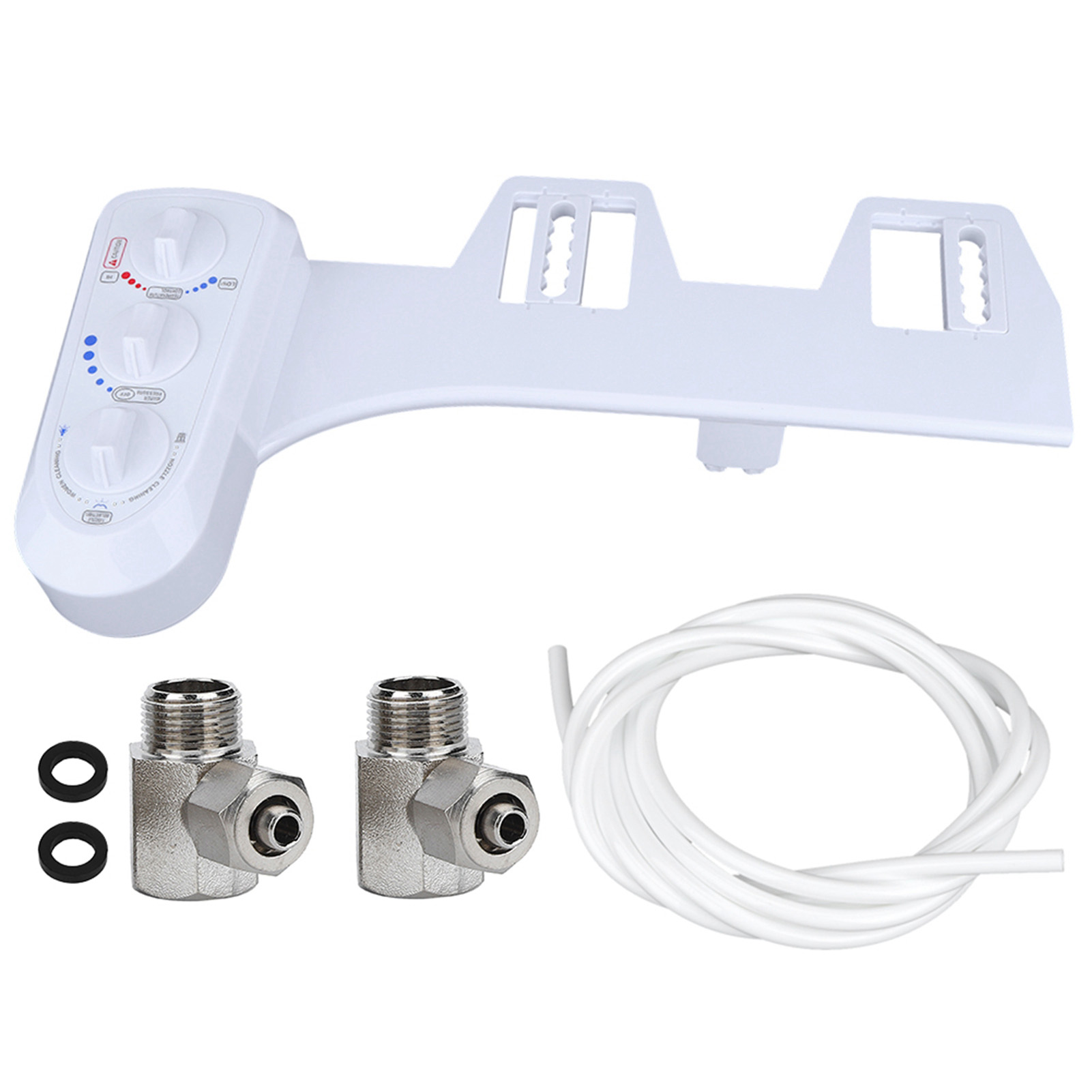 Intelligentes, Nicht-elektrisches Bidet-duschset Für Badezimmer Mit Warm- Und Kaltwasser Und Doppeldüse (3/8"-gewinde)