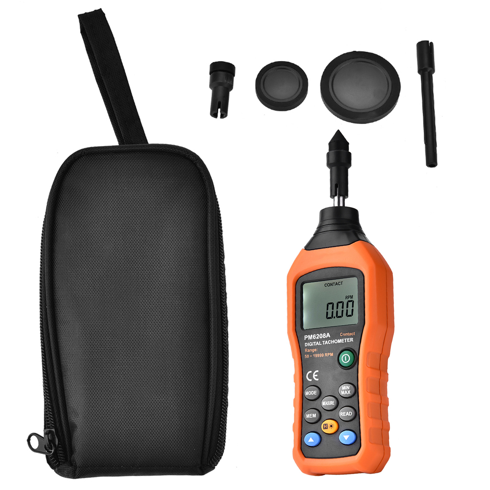 Peakmeter Pm6208a Digitaler Kontakt-drehzahlmesser, Geschwindigkeitsmesser, Motorprüfer