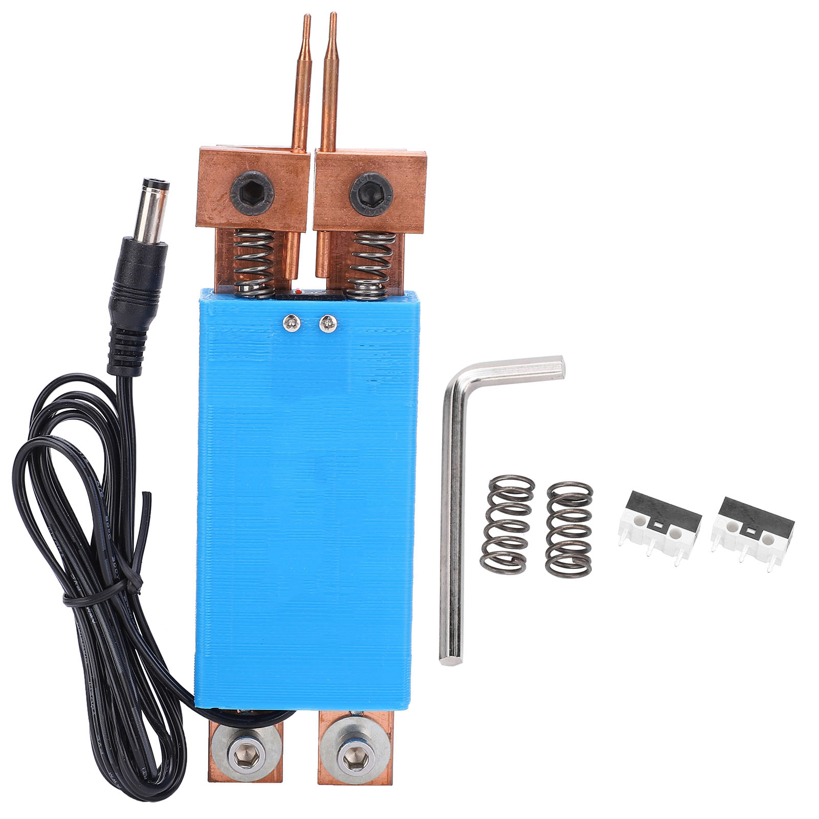 Batteriebetriebener Punktschweißstift, Tragbarer Automatischer Auslöser, Schweißmaschinenzubehör W01 Blau