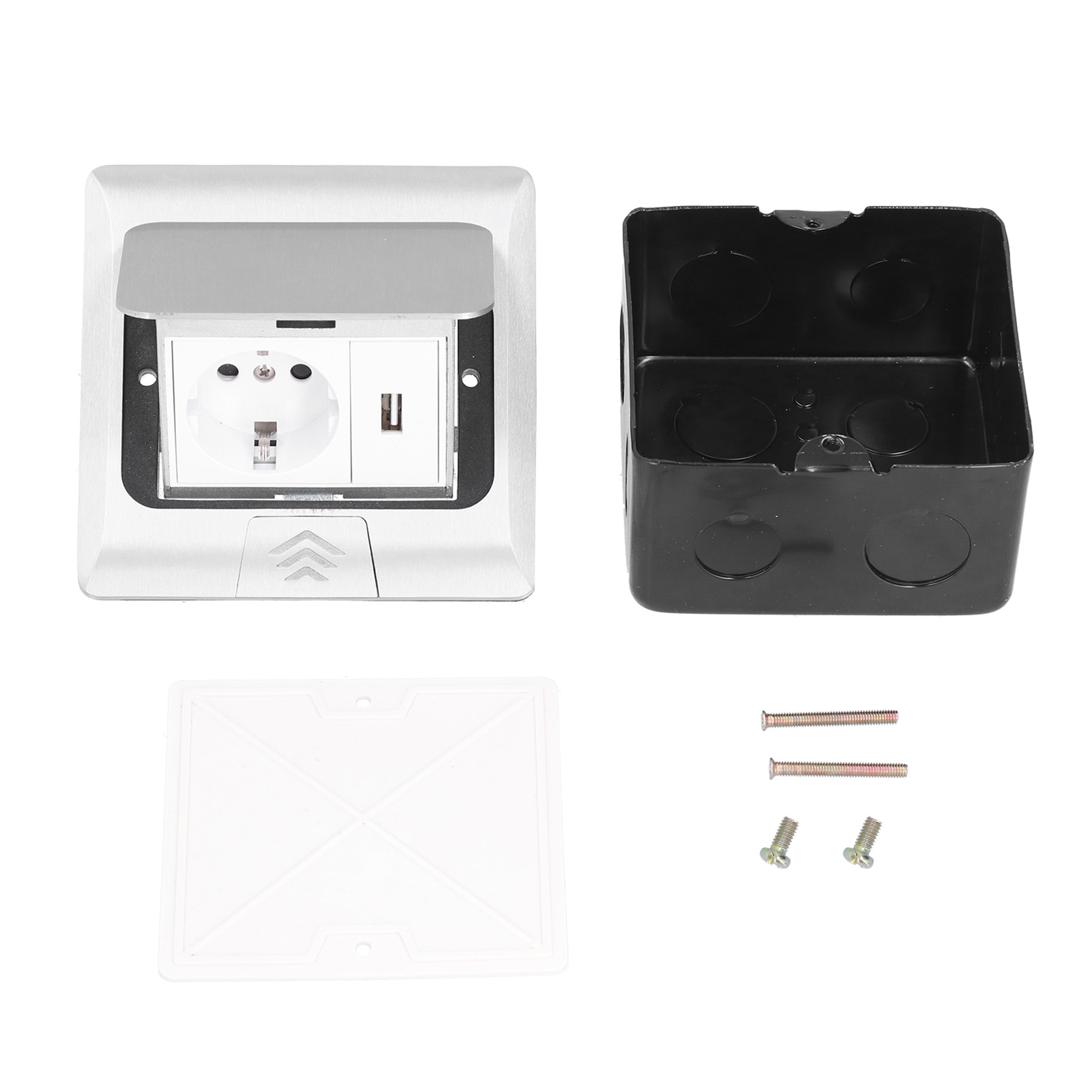 Bodensteckdose, Integrierte, Versenkbare Steckdosenbox, Standard-eu-250-v-16-a-usb-stromanschlusszubehör