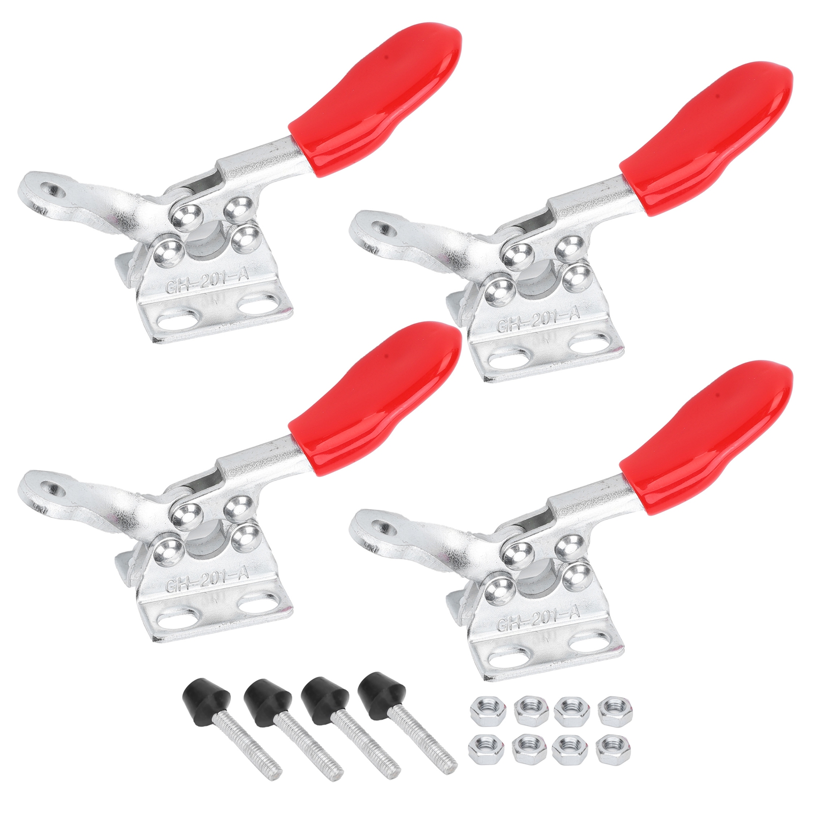 Schnellspann-druckklemmen Aus Verzinktem Eisen, Kniehebelklemmen, Holzbearbeitungswerkzeuge, 4er-set