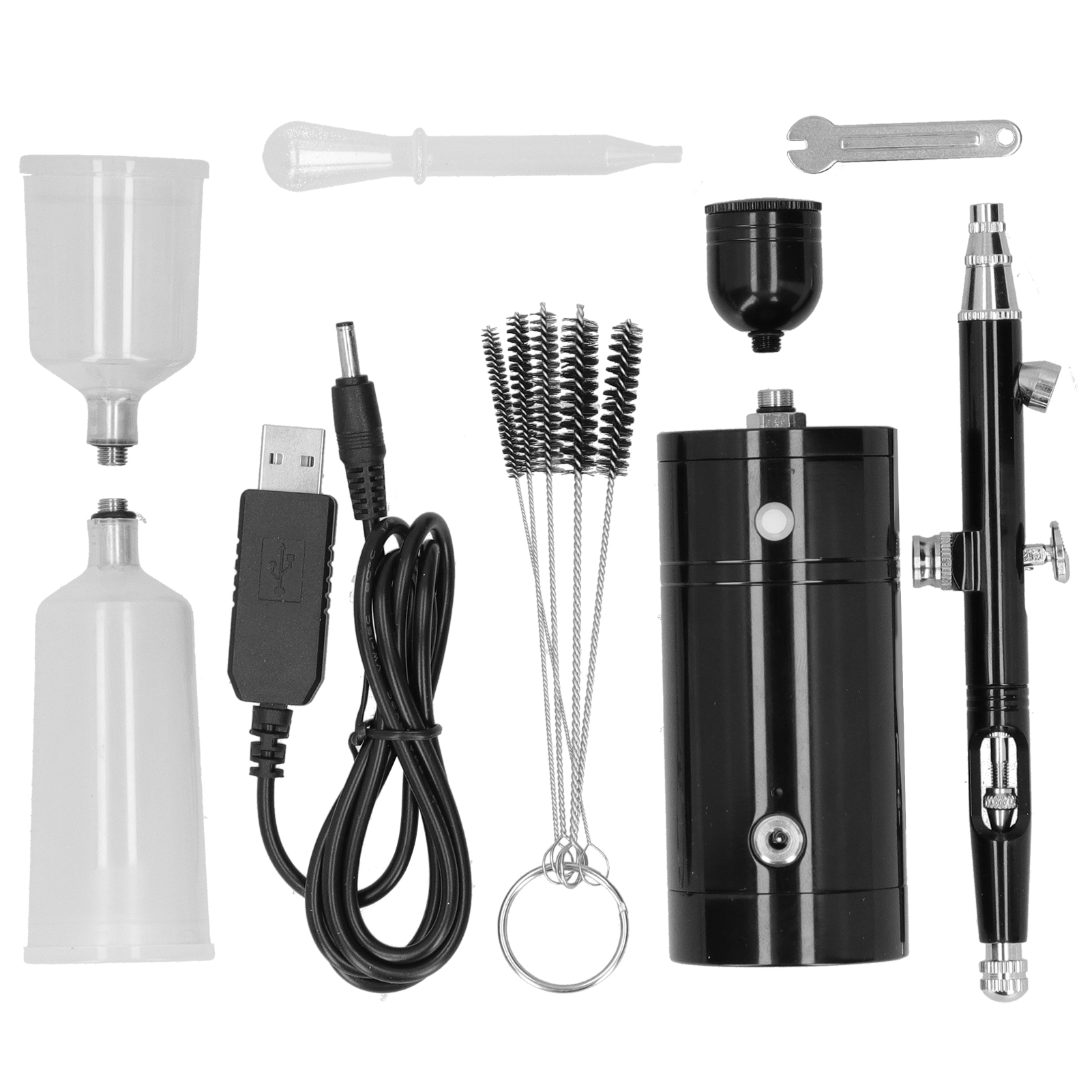 G11 Airbrush-set, Einzelhubpumpe, Nachfüllbar, Integrierter Sprühstift, Mini-behandlungsset