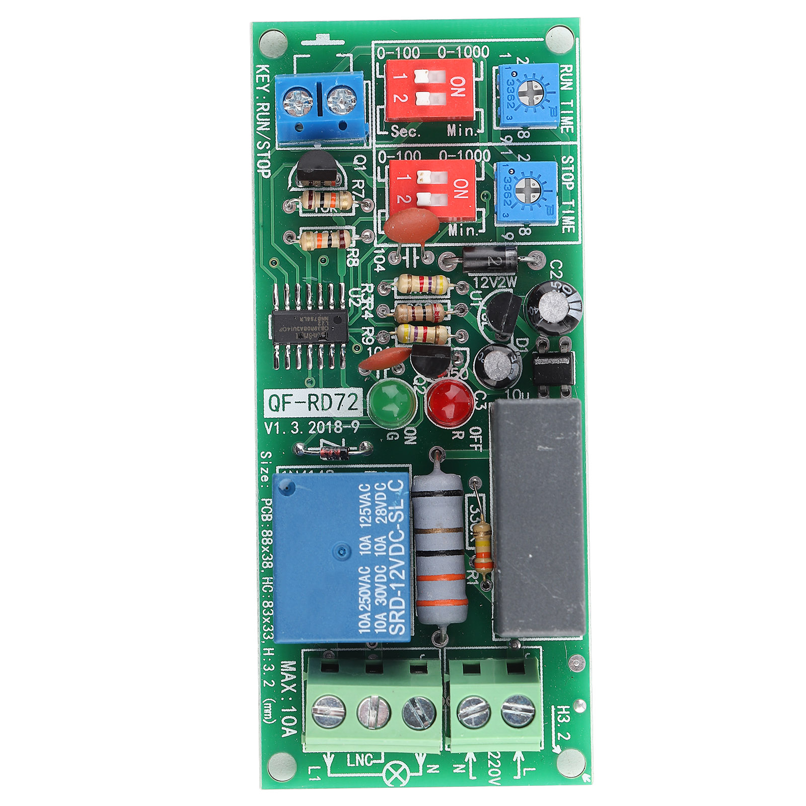 Hochpräzises Timermodul Ac100v250v 0,5 S. Breiter Zeitbereich (bis Zu 1000 Minuten) Für Wiederholte Maschinentestschaltungen.