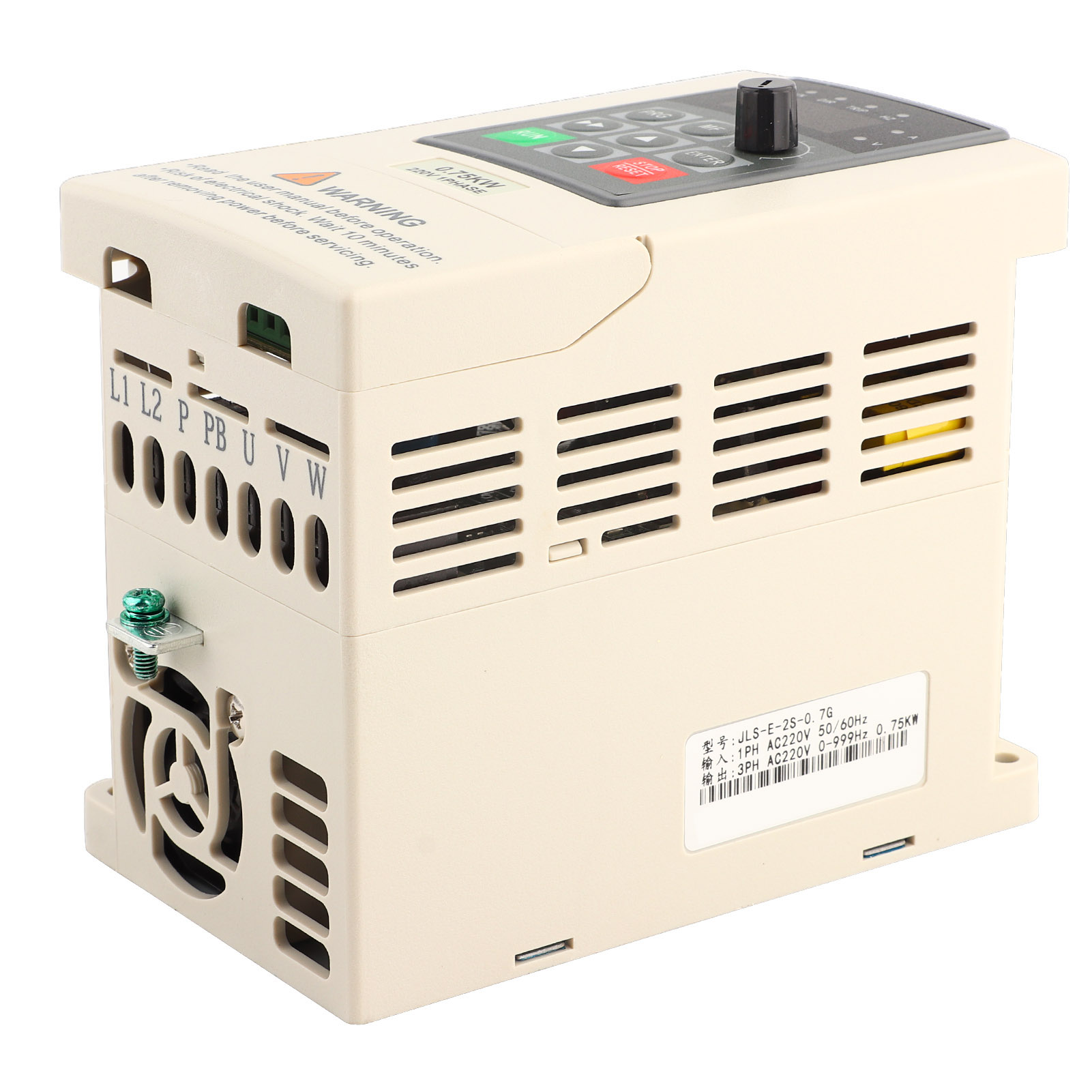 Frequenzumrichter, Robuster 220-v- Und 0,75-kw-wechselrichter, Stabil Und Praktisch, Professioneller Einphasiger Eingang, Dreiphasiger Ausgang Für Den Einsatz Im Haushalt Und In Der Industrie