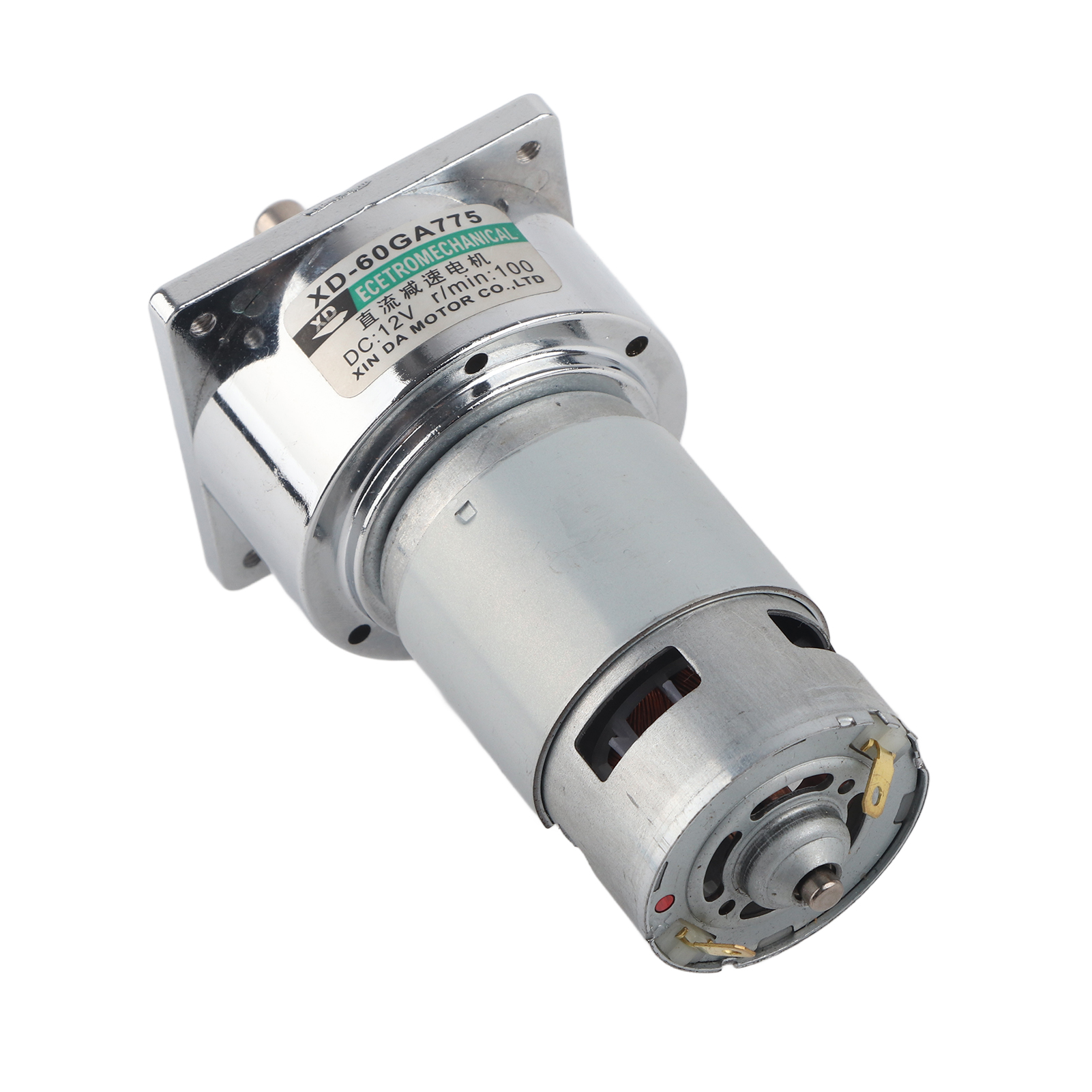 35-w-gleichstrom-mikromotor Mit Metallzahnrädern, Einstellbare Drehzahl Im Uhrzeigersinn/gegen Den Uhrzeigersinn (12 V, 100 U/min)