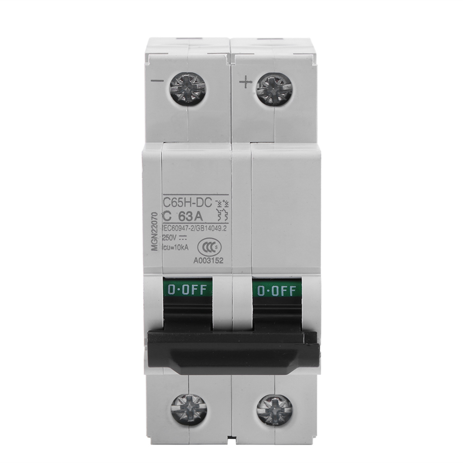 Miniatur-niederspannungs-leistungsschalter 250 V Dc 2p, Solarbetriebener Schalter (63 A)